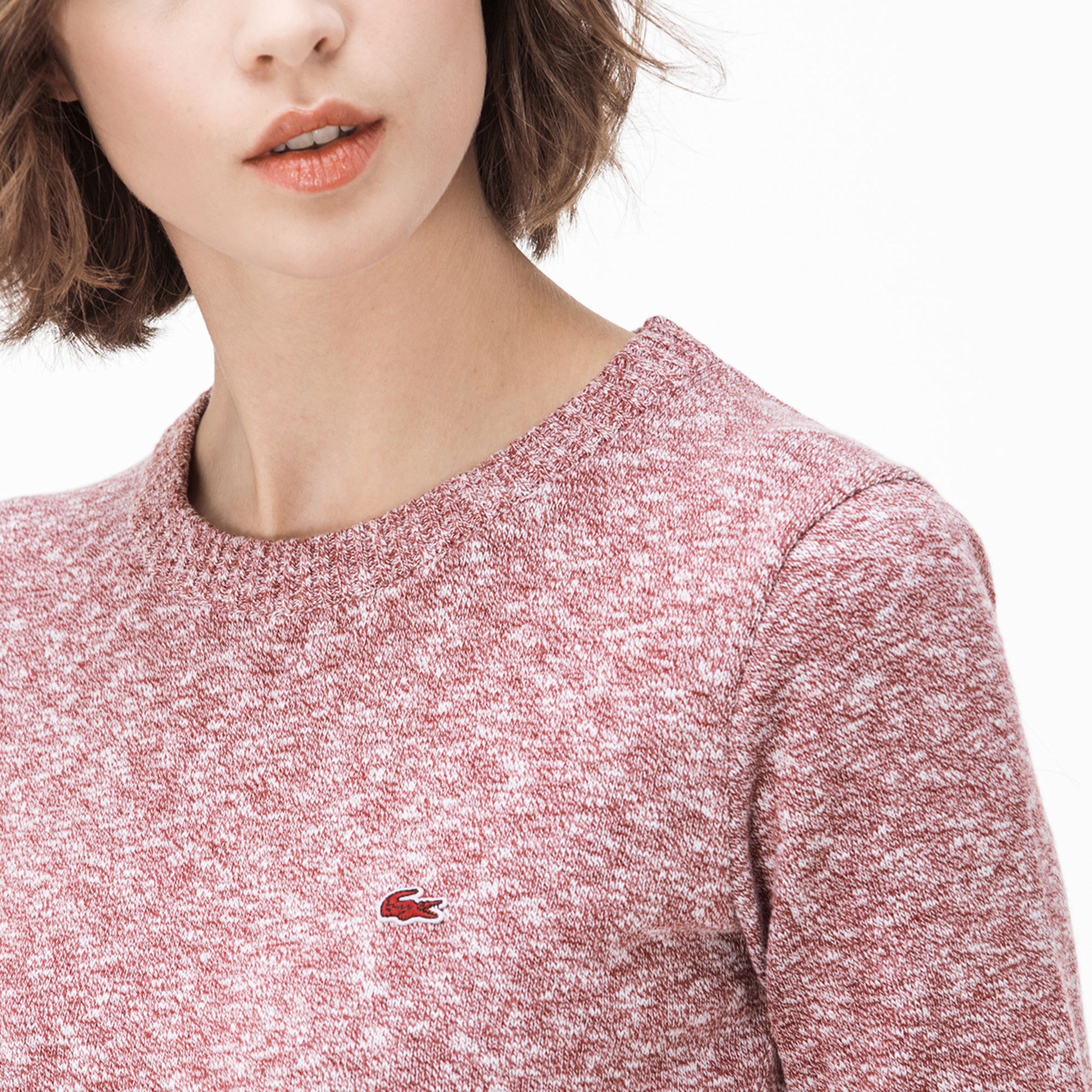 Lacoste Kadın Bordo Beyaz Elbise