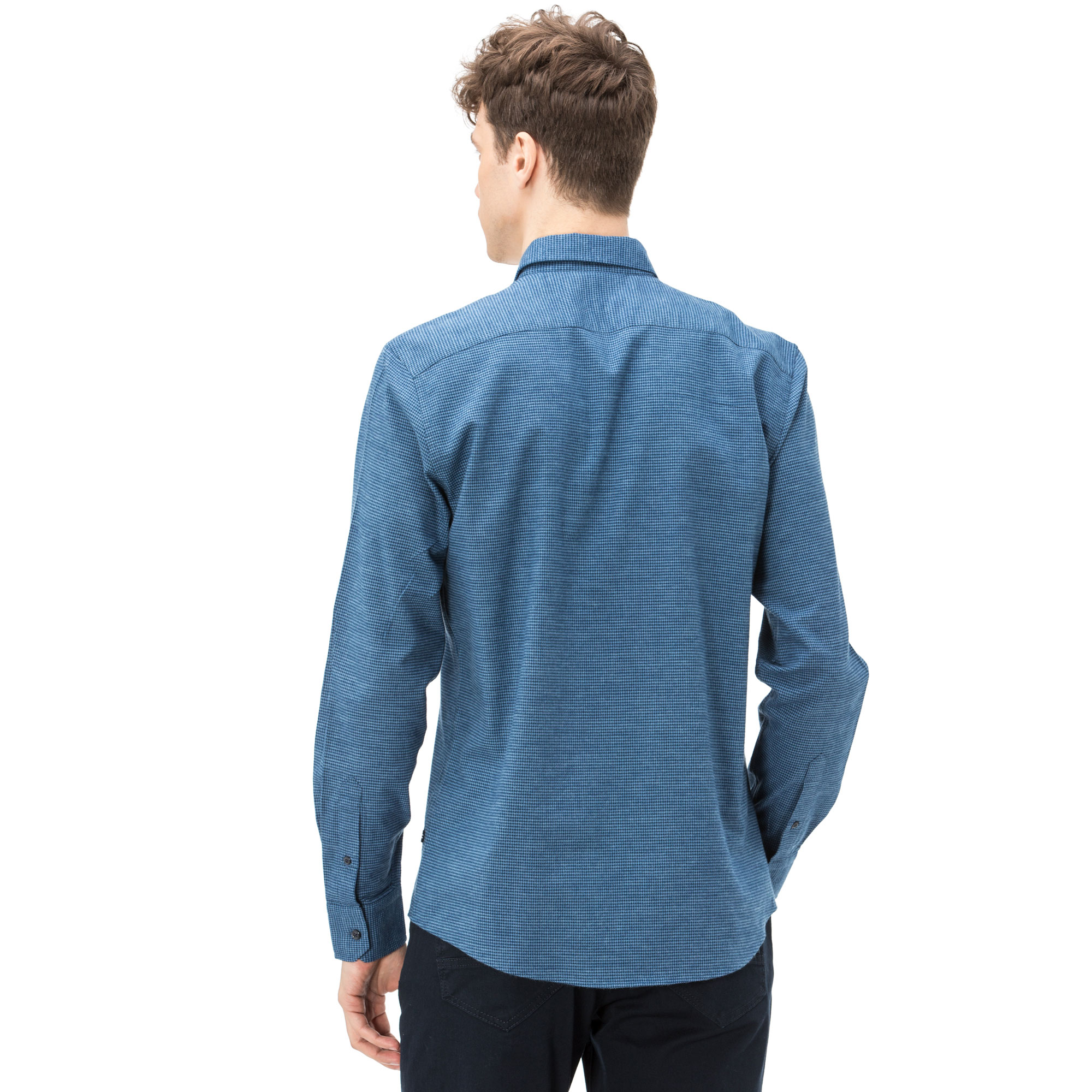 NAUTICA ERKEK SLIM FIT ARMÜRLÜ MAVİ GÖMLEK