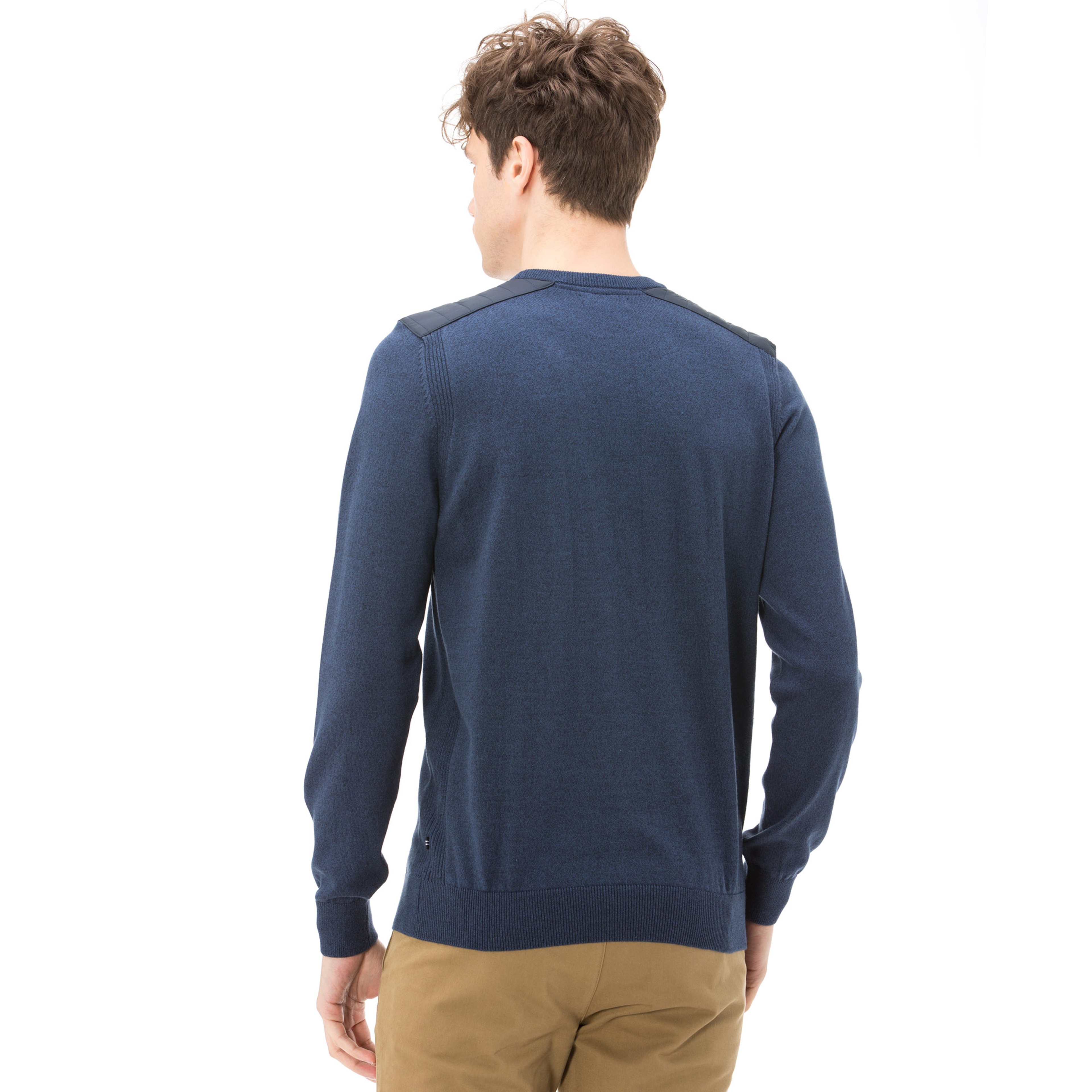 Nautica Erkek Klasik Fit Bisiklet Yaka Mavi Triko