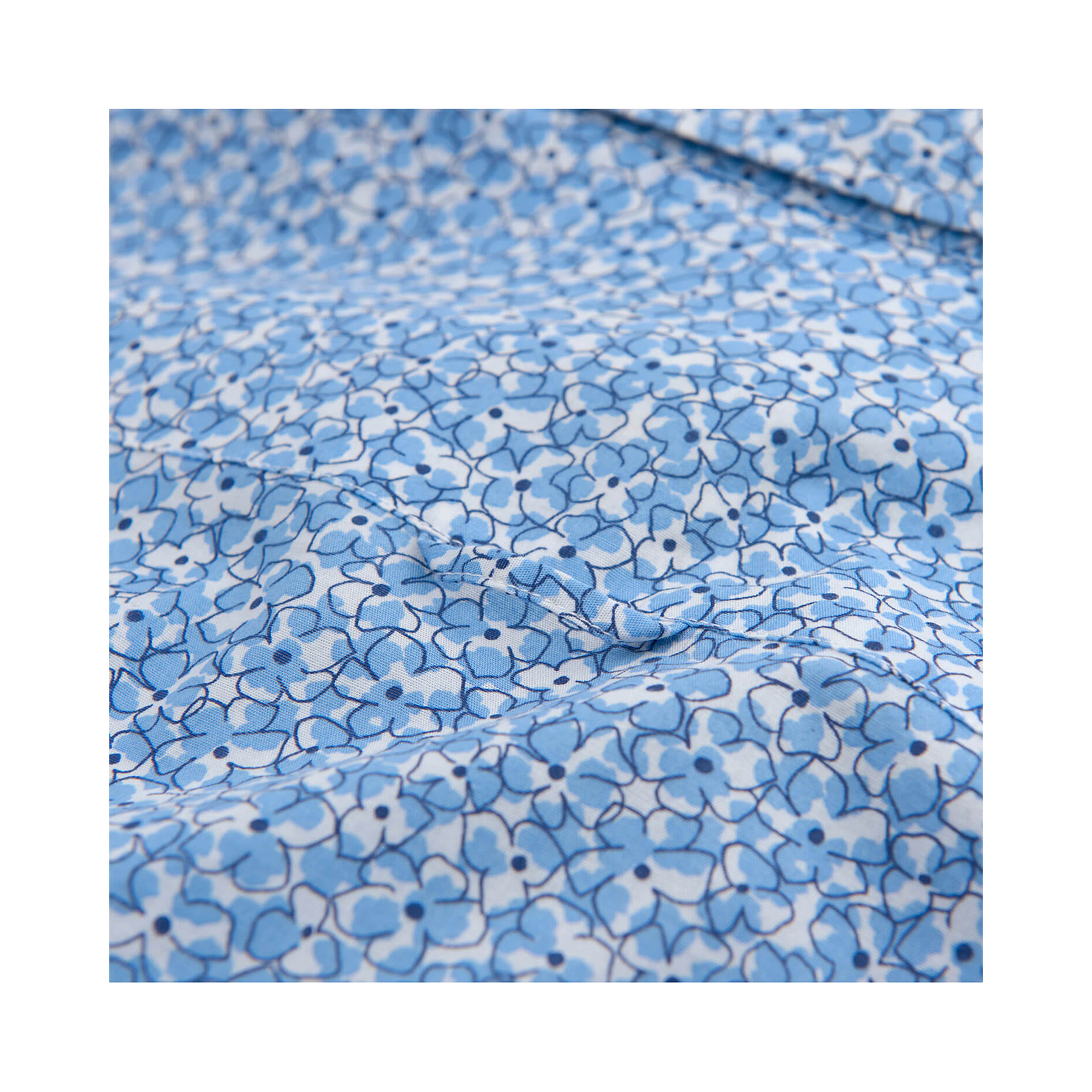 Gant Kadın Mavi Broadcloth Desenli Regular Fit Gömlek