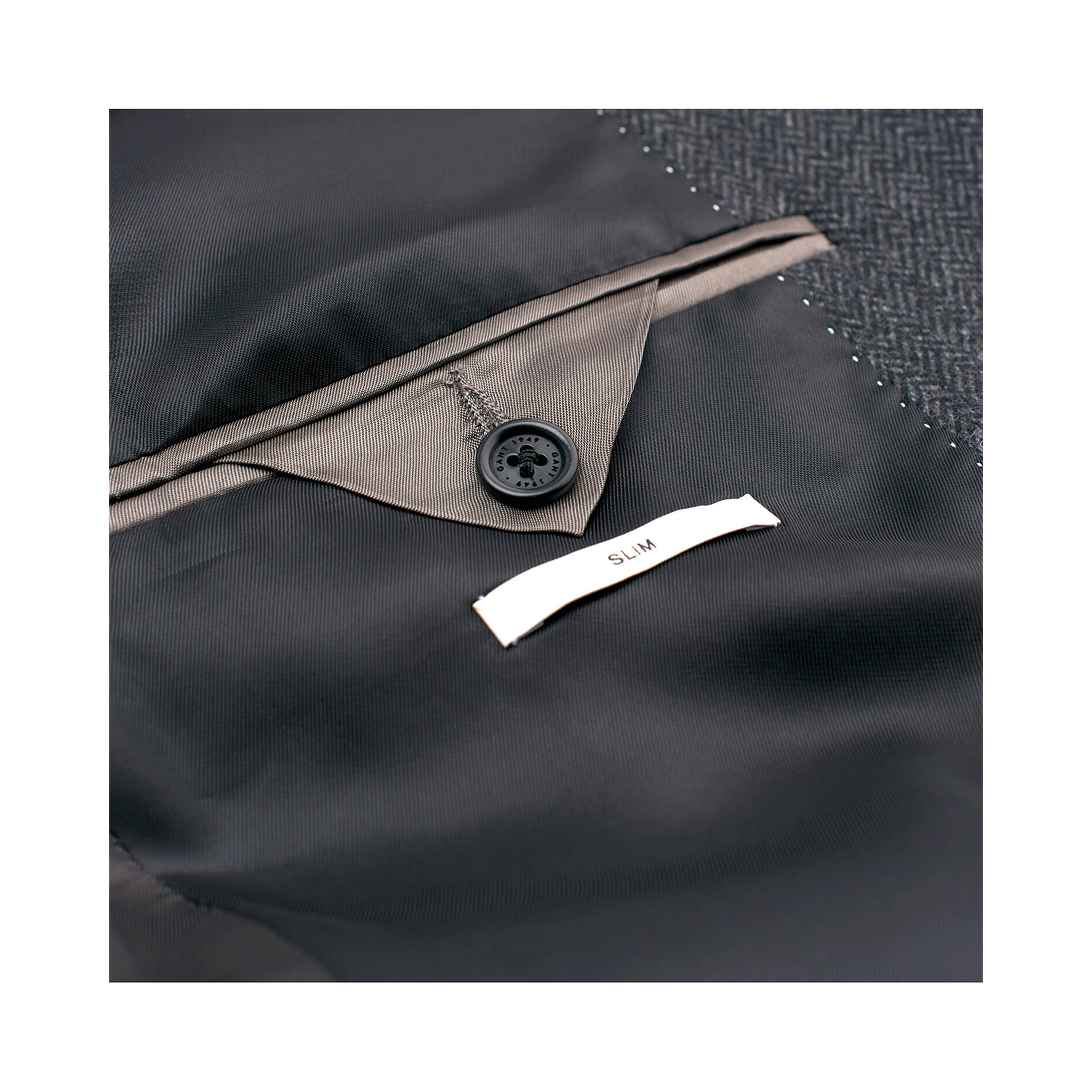 Gant Erkek Füme Herringbone Blazer Ceket