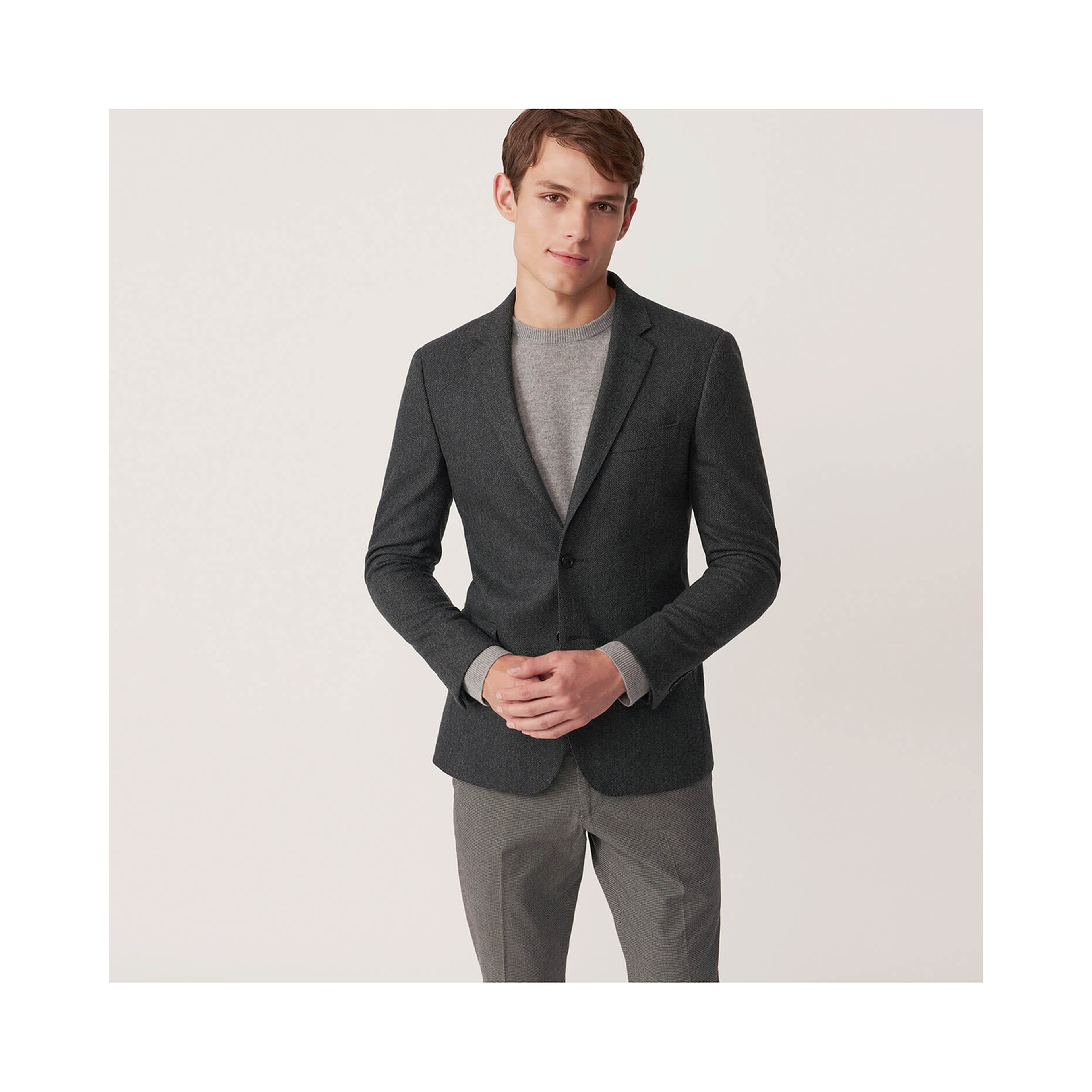 Gant Erkek Füme Herringbone Blazer Ceket