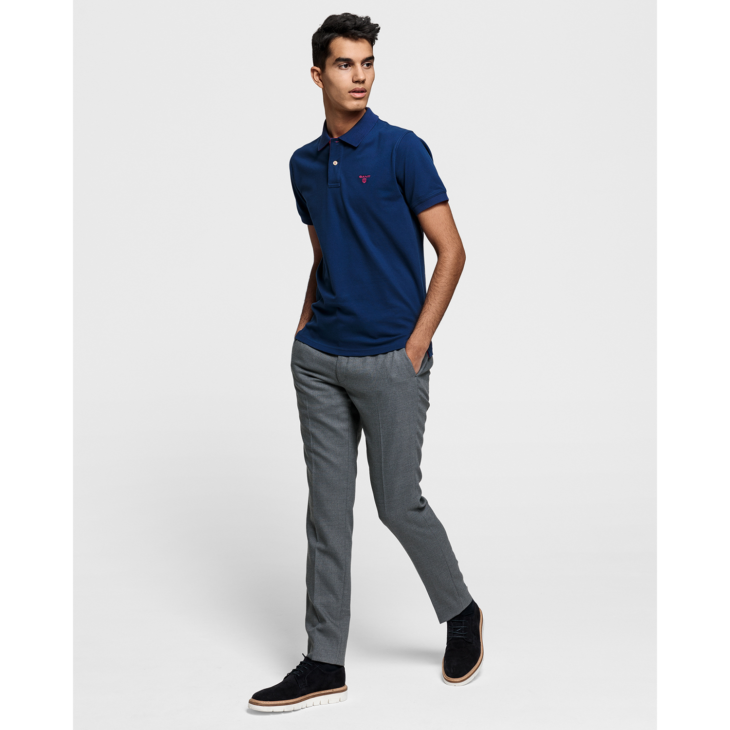 Erkek Lacivert Fitted Polo