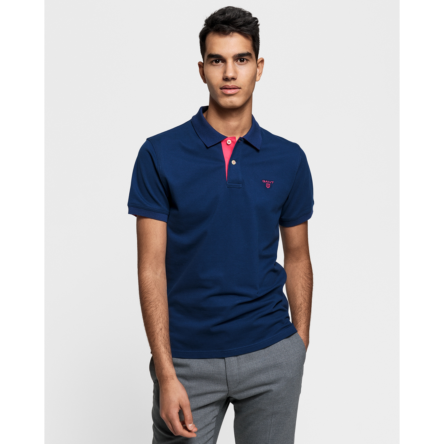 Erkek Lacivert Fitted Polo