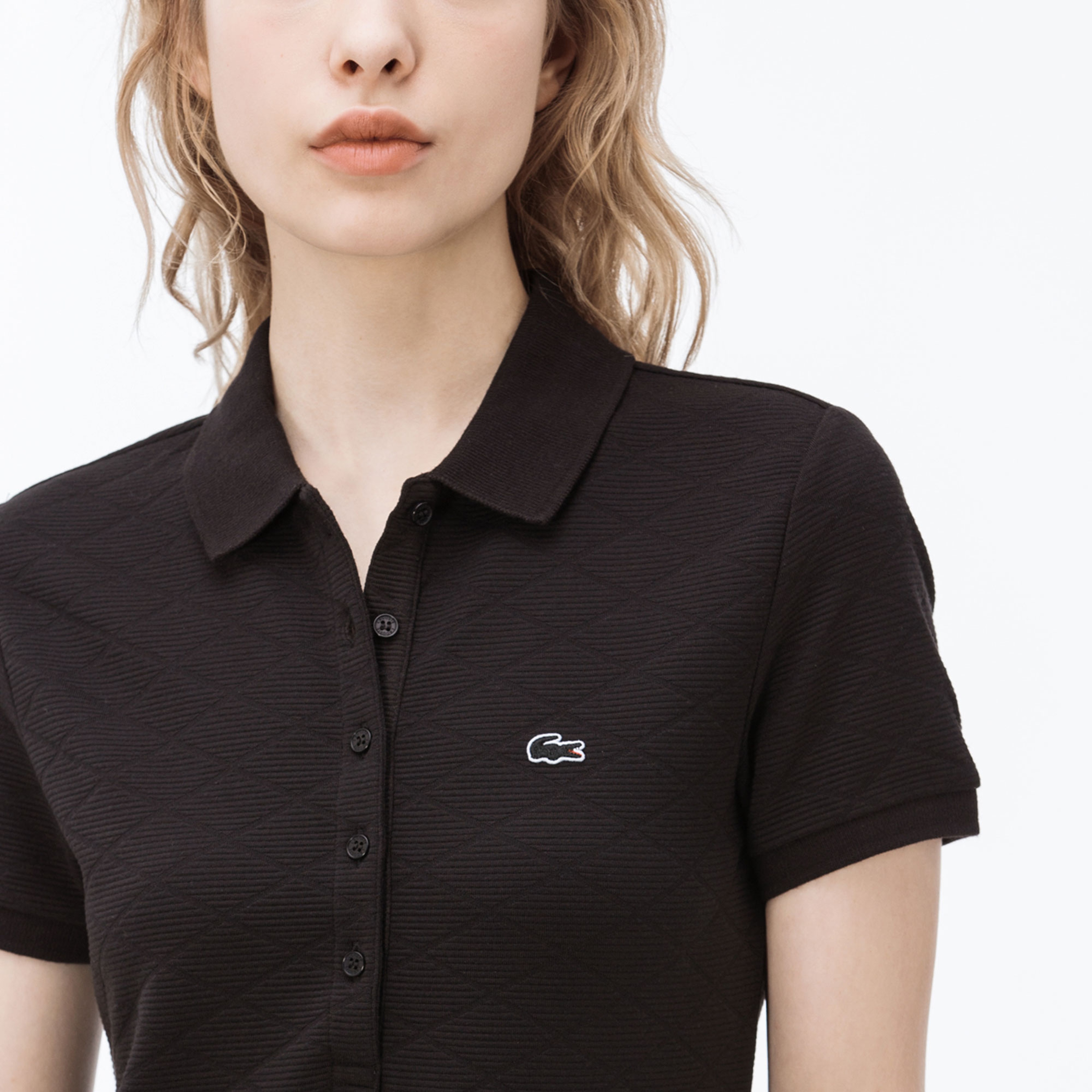 Lacoste Kadın Siyah Kısa Kollu Polo