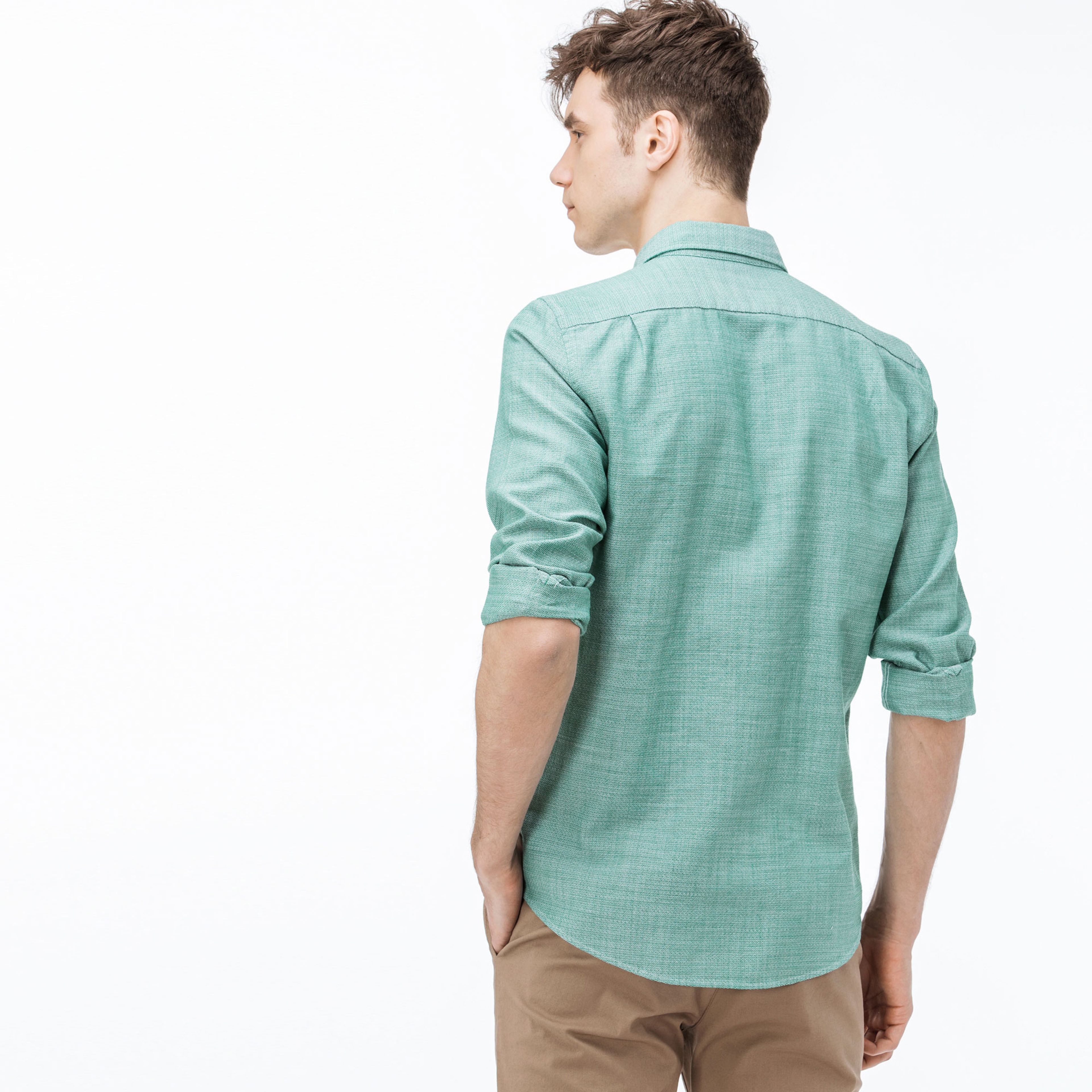 Lacoste Erkek Slim Fit Yeşil Gömlek