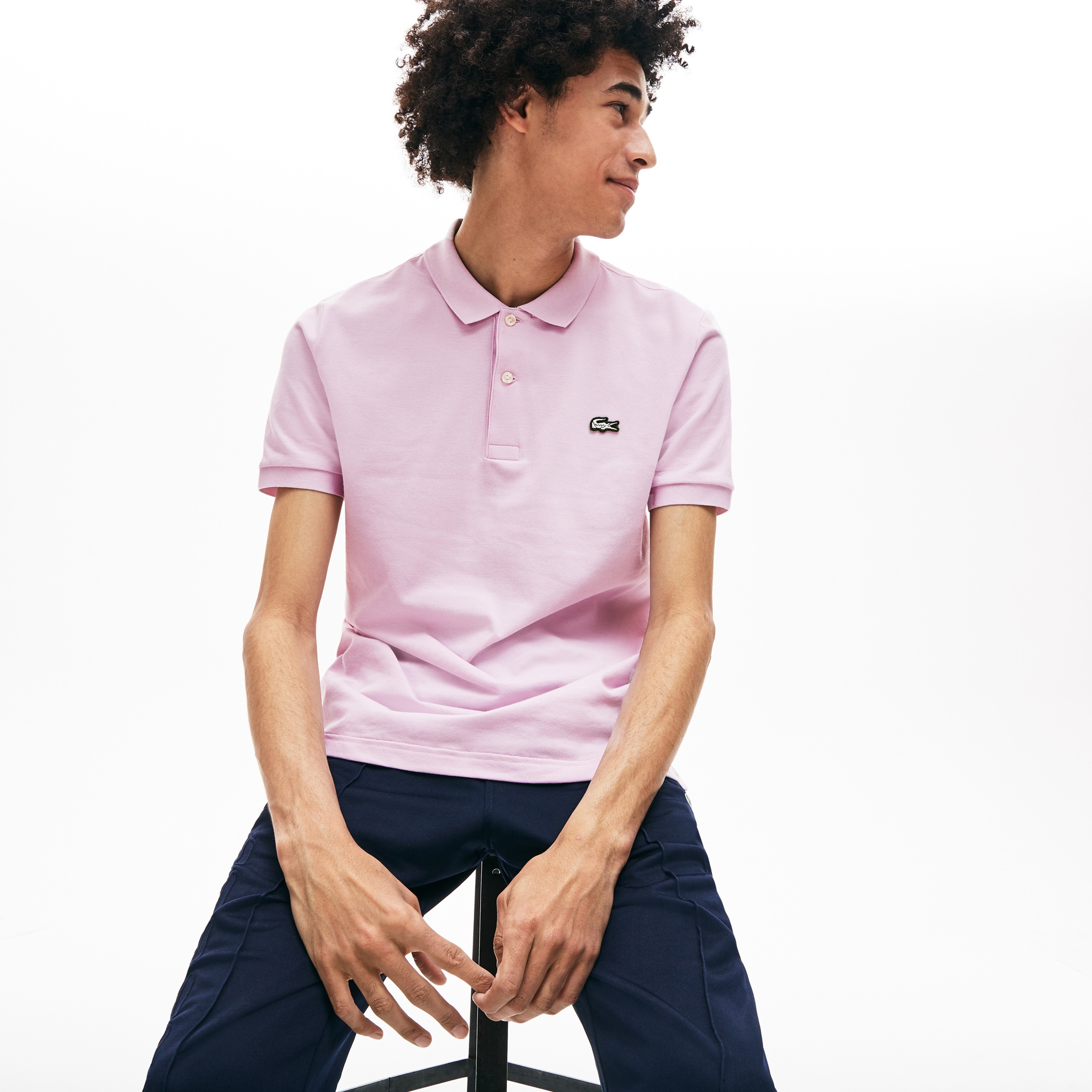 Lacoste Erkek Slim Fit Mor Polo