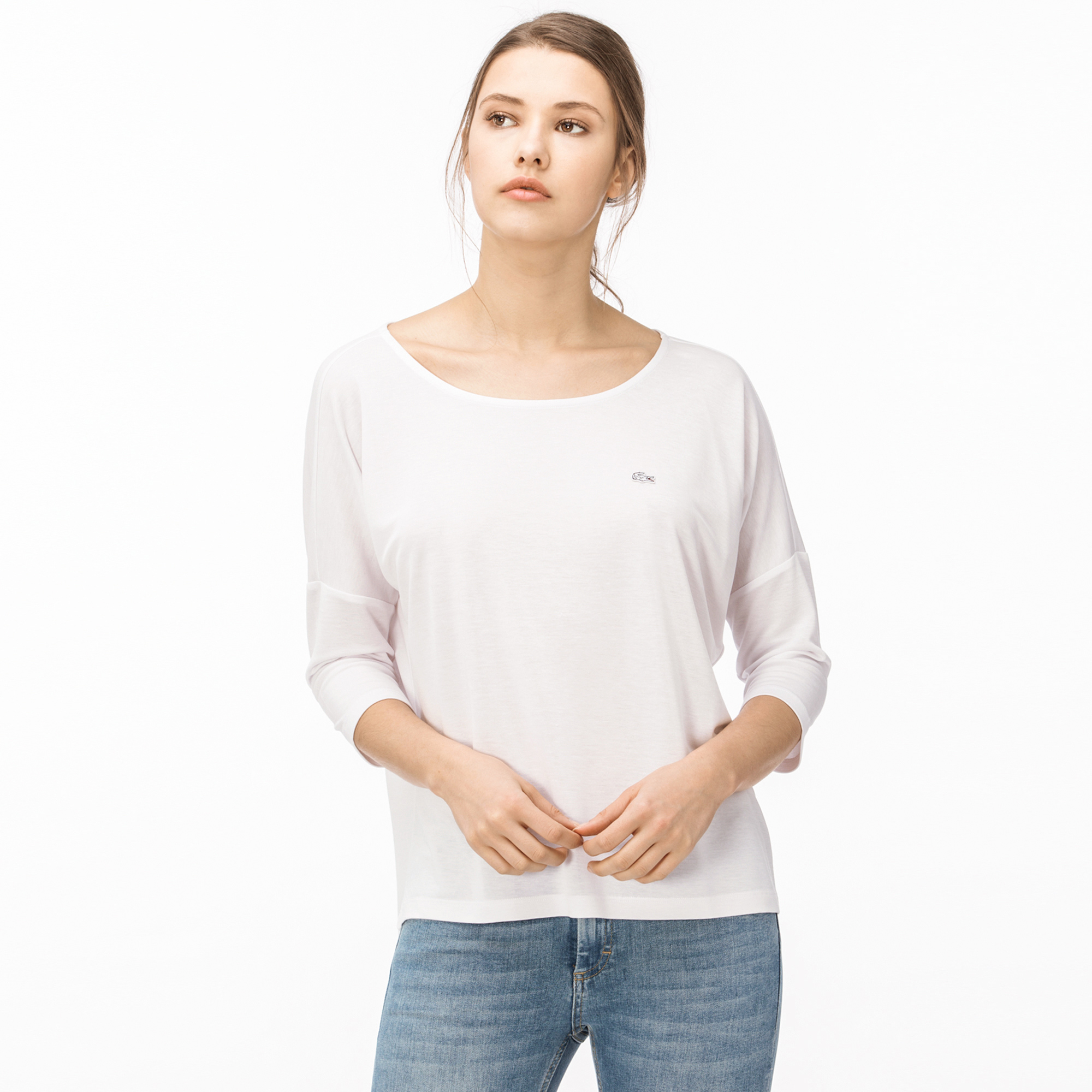 Lacoste Kadın Beyaz T-Shirt