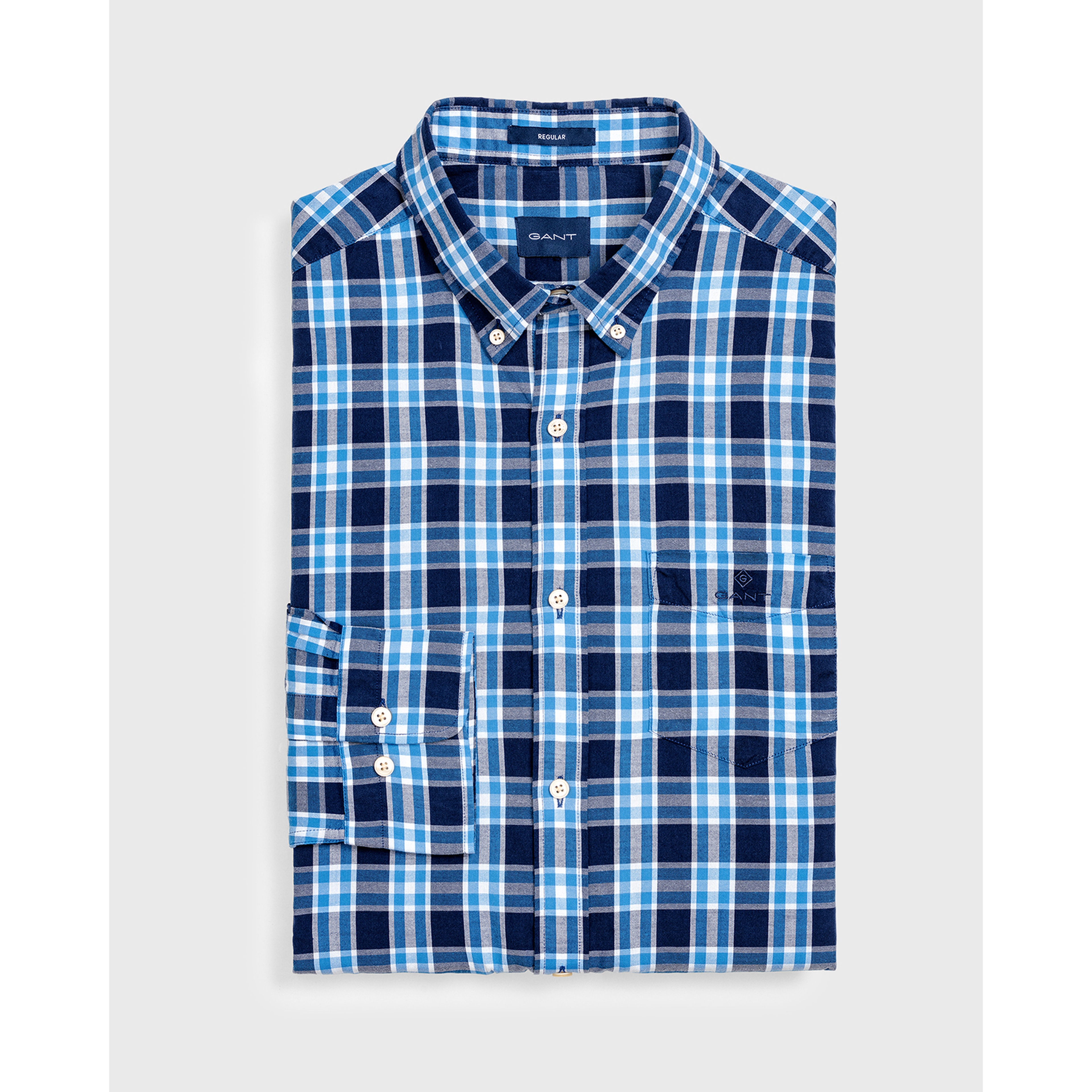 Gant Erkek Mavi Regular Fit Oxford Gömlek