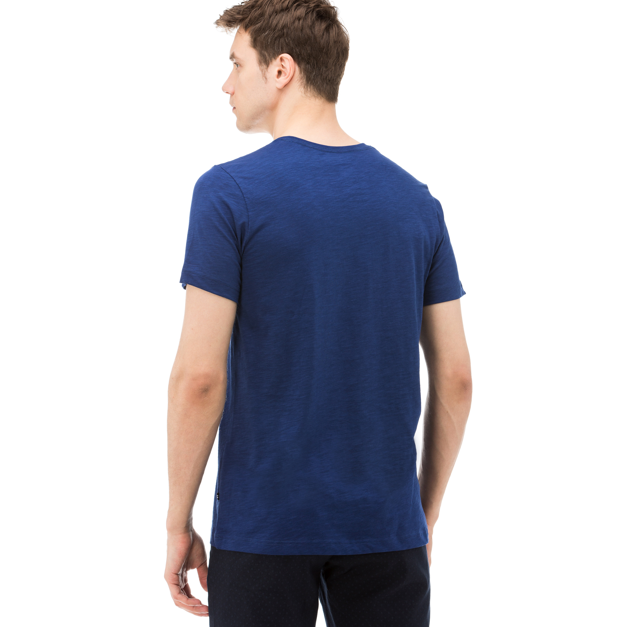 Nautica Erkek Mavi Kısa Kollu Slim Fit T-Shirt