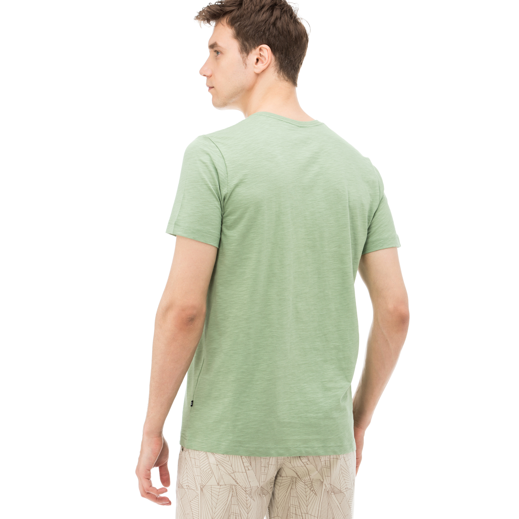 Nautica Erkek Yeşil Kısa Kollu Slim Fit T-Shirt