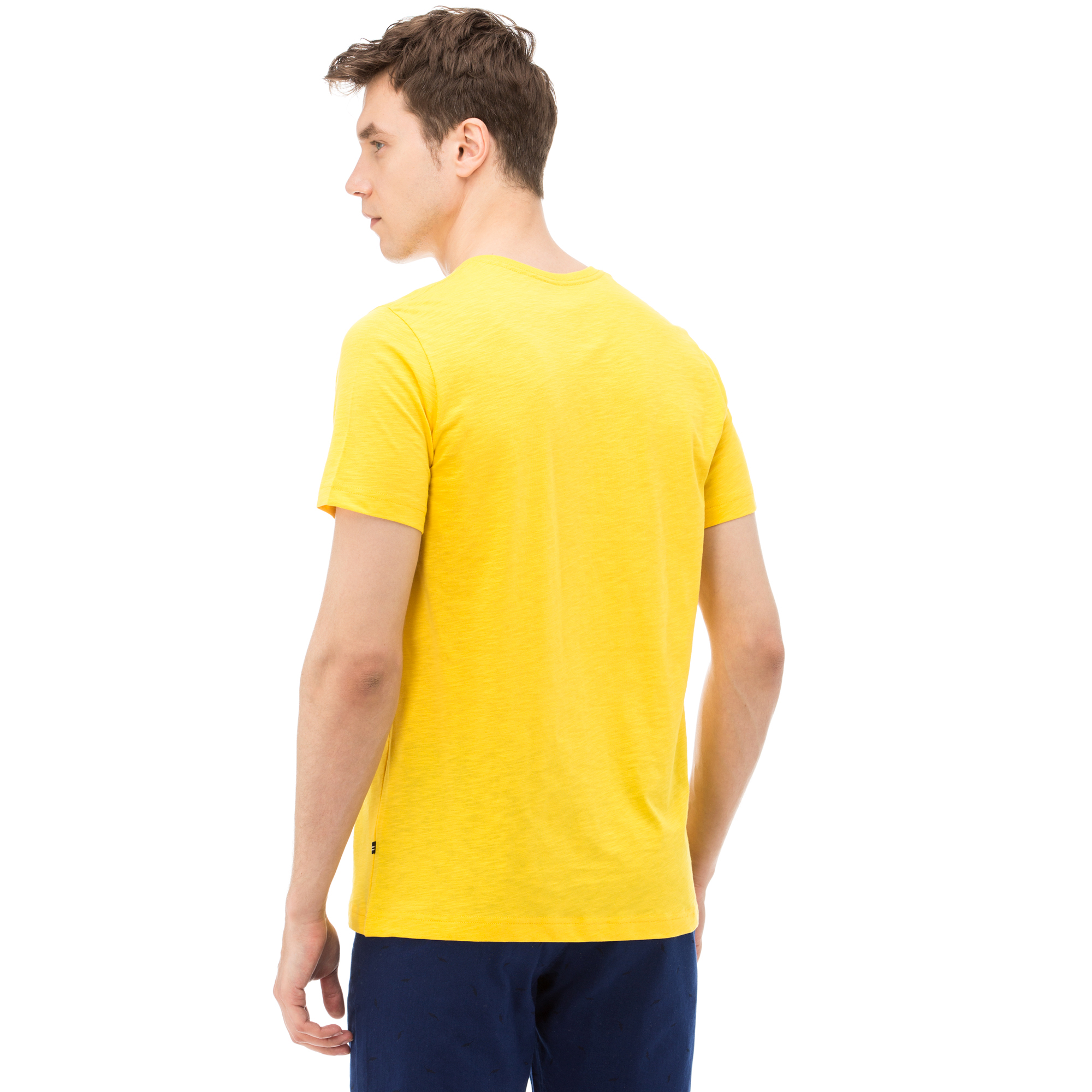 Nautica Erkek Sarı Kısa Kollu Slim Fit T-Shirt