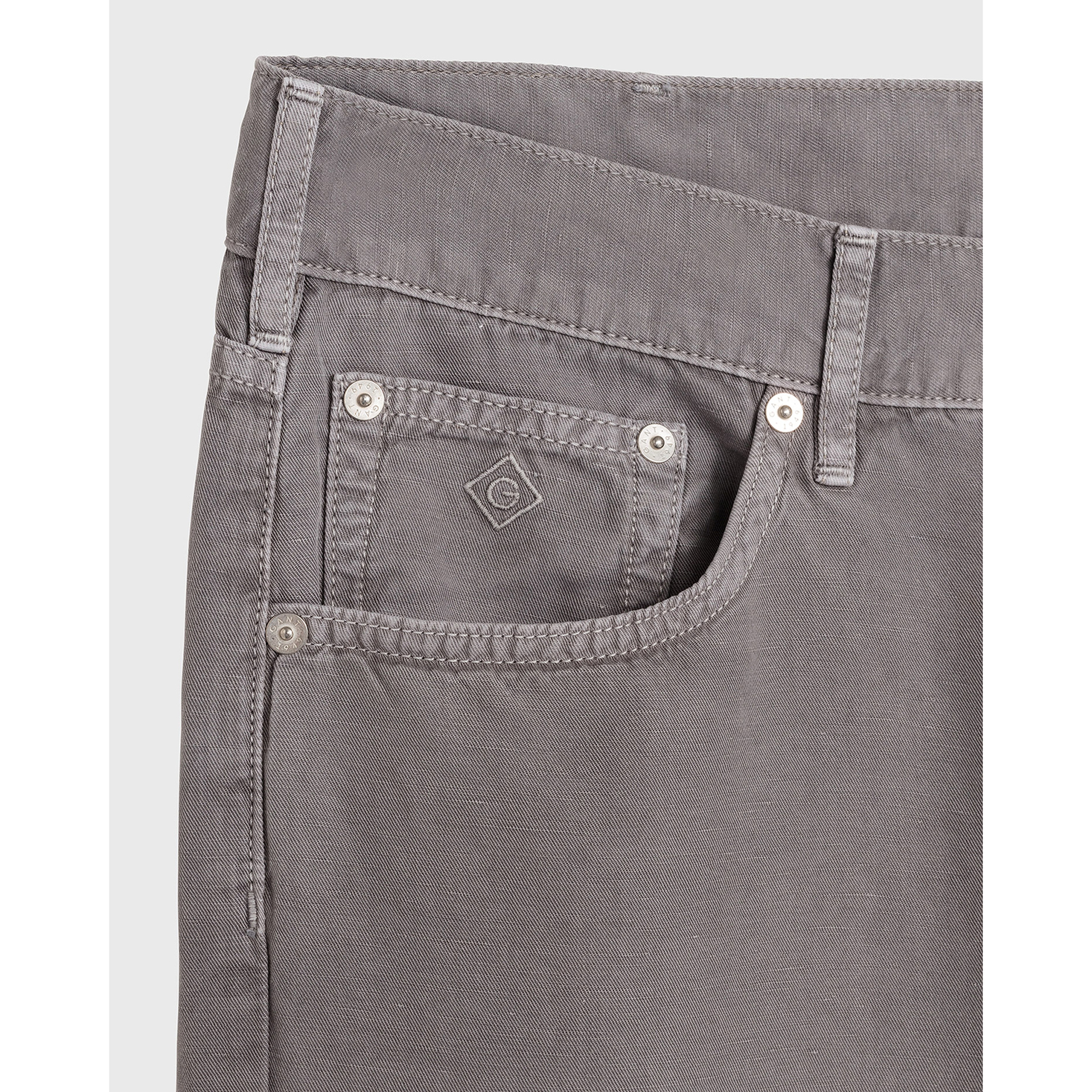 GANT Erkek Gri Regular Denim Pantolon