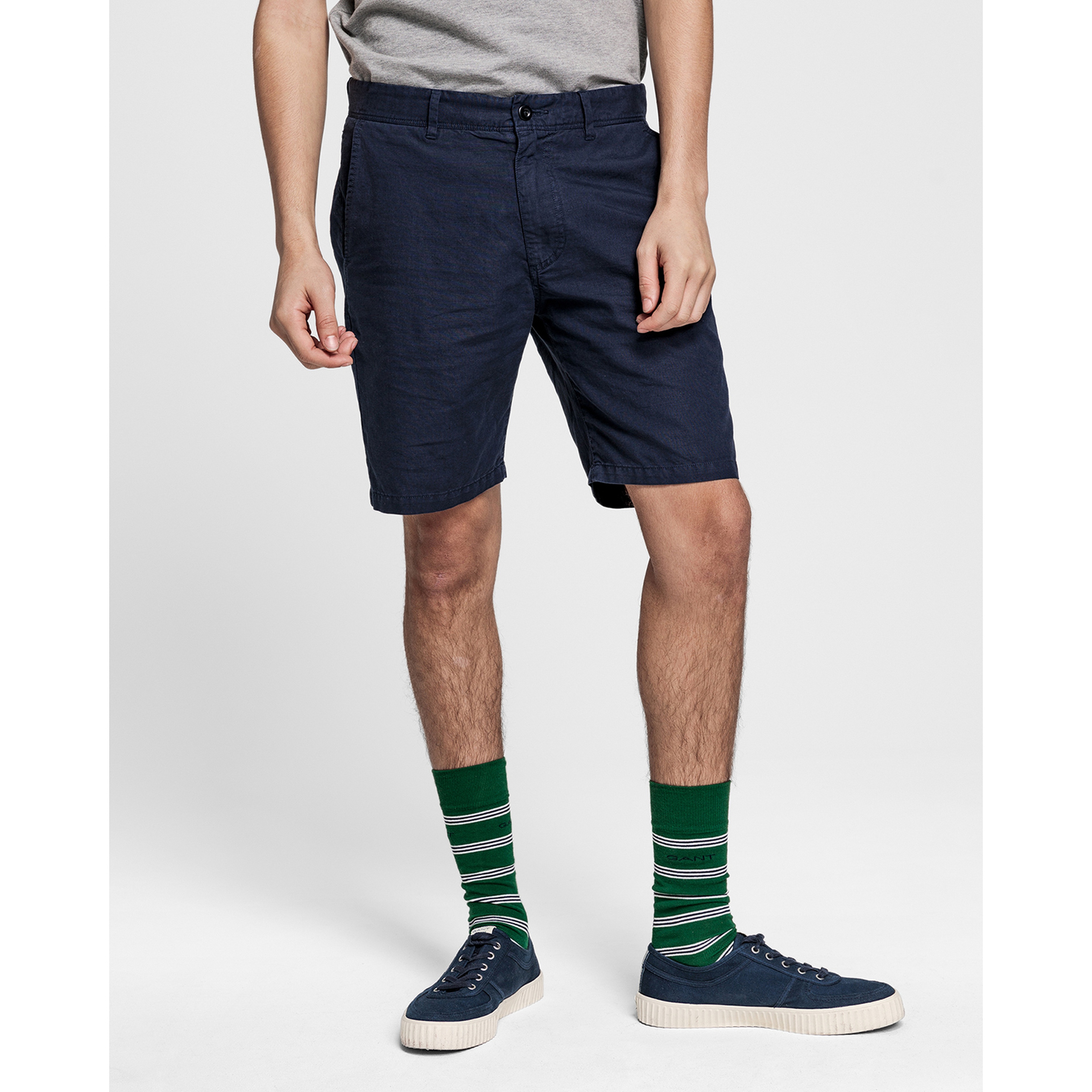 GANT Erkek Lacivert Keten Bermuda