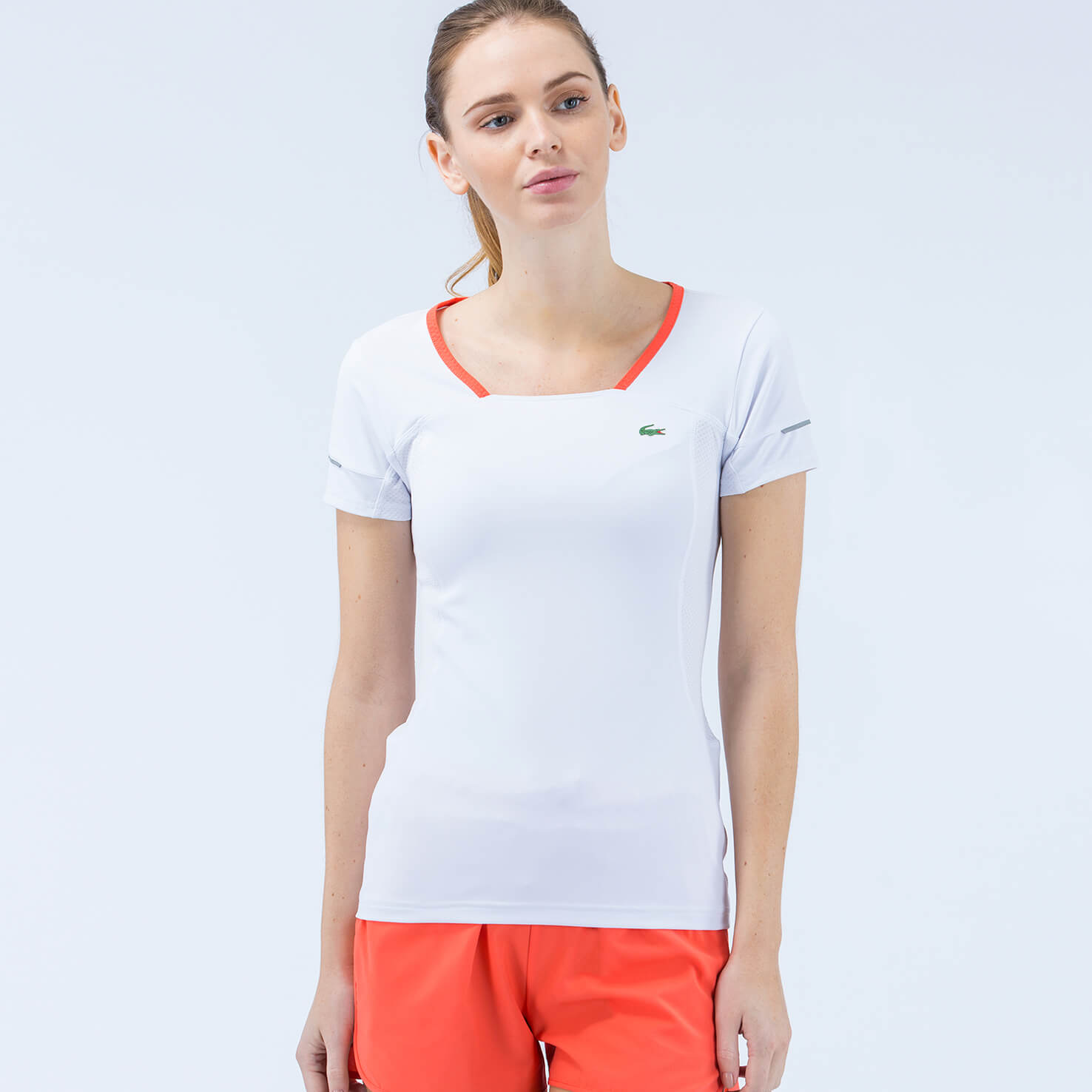 Lacoste Kadın Beyaz Tshirt