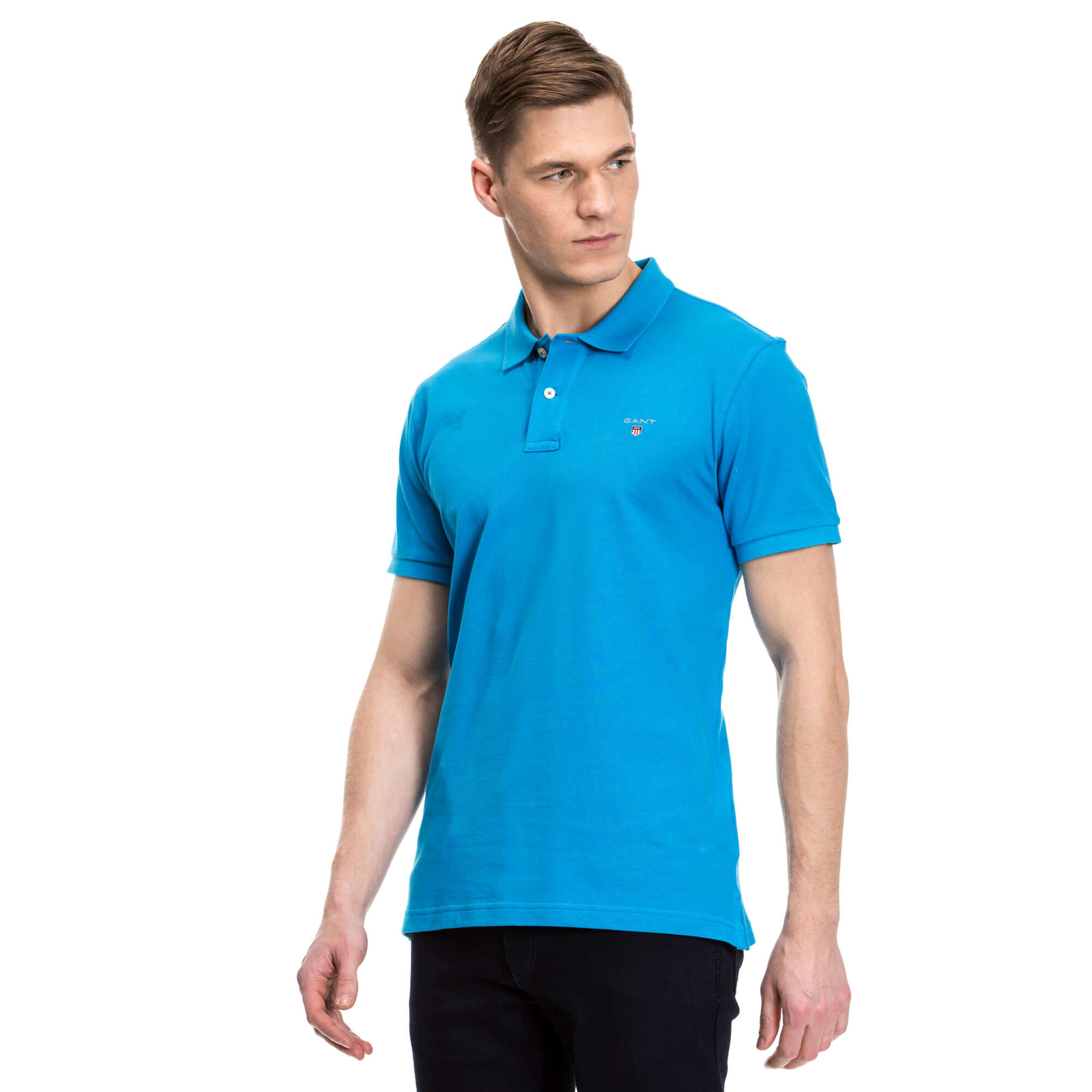 Erkek Mavi Regular Pike Polo