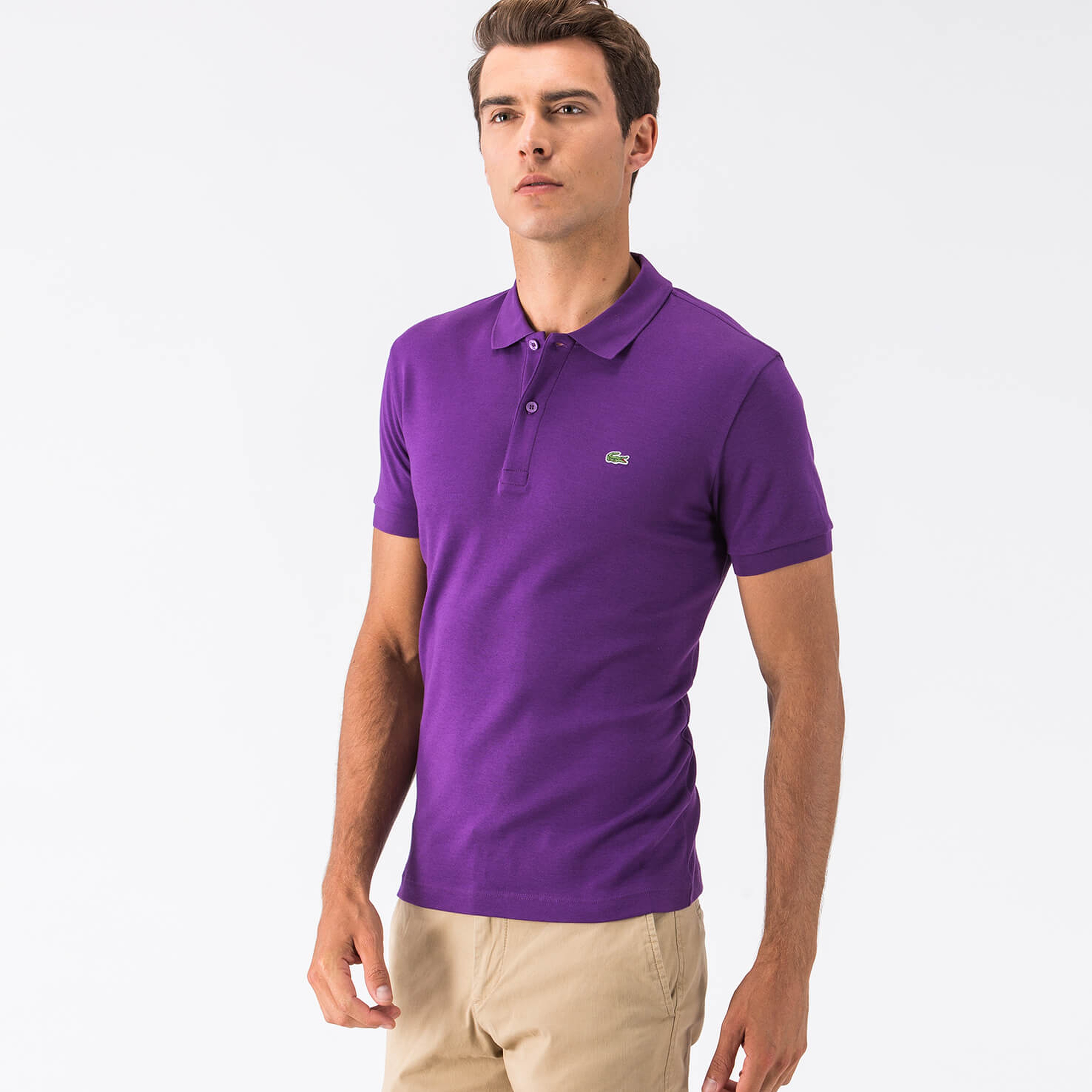 Lacoste Erkek Mor Regular Fit Polo