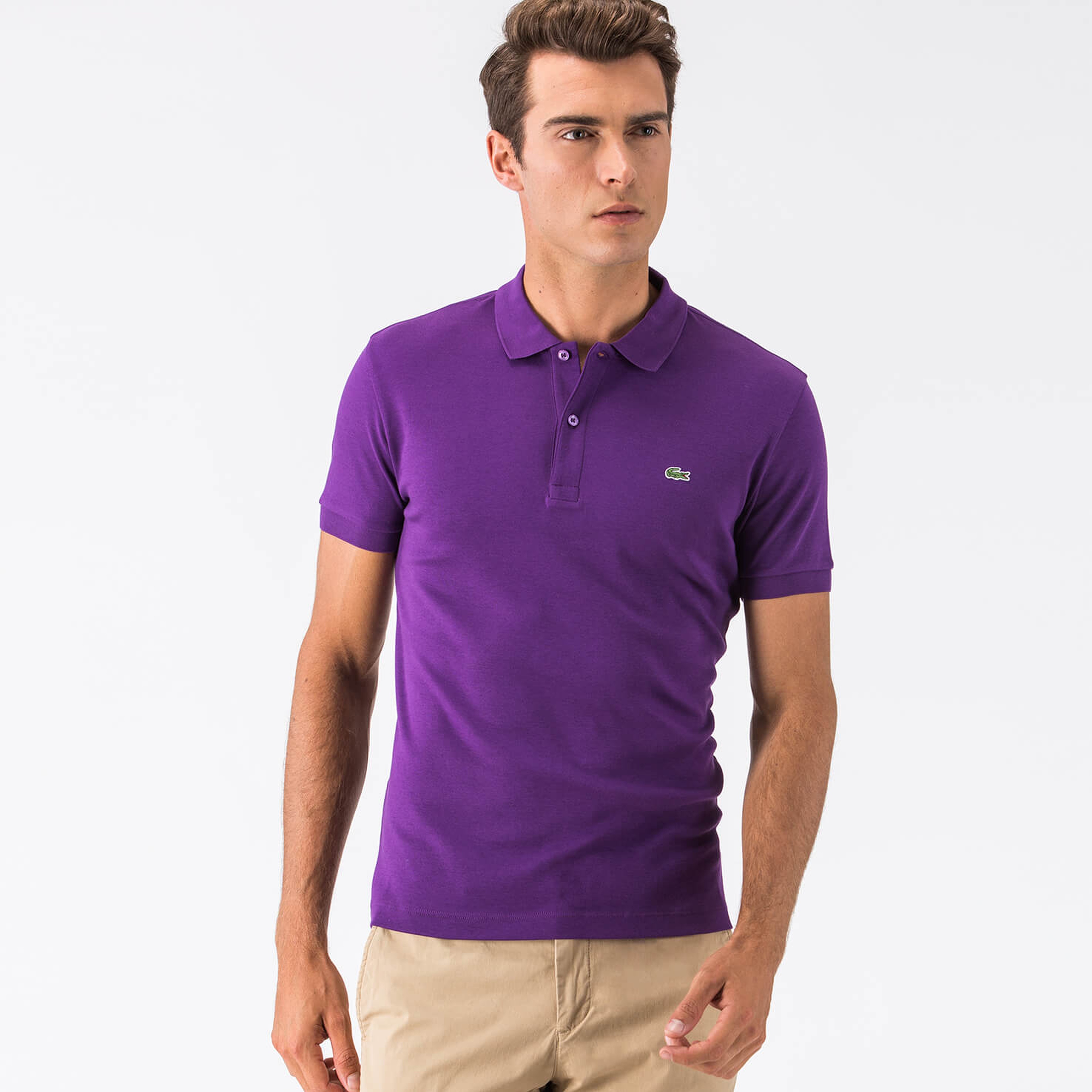 Lacoste Erkek Mor Regular Fit Polo