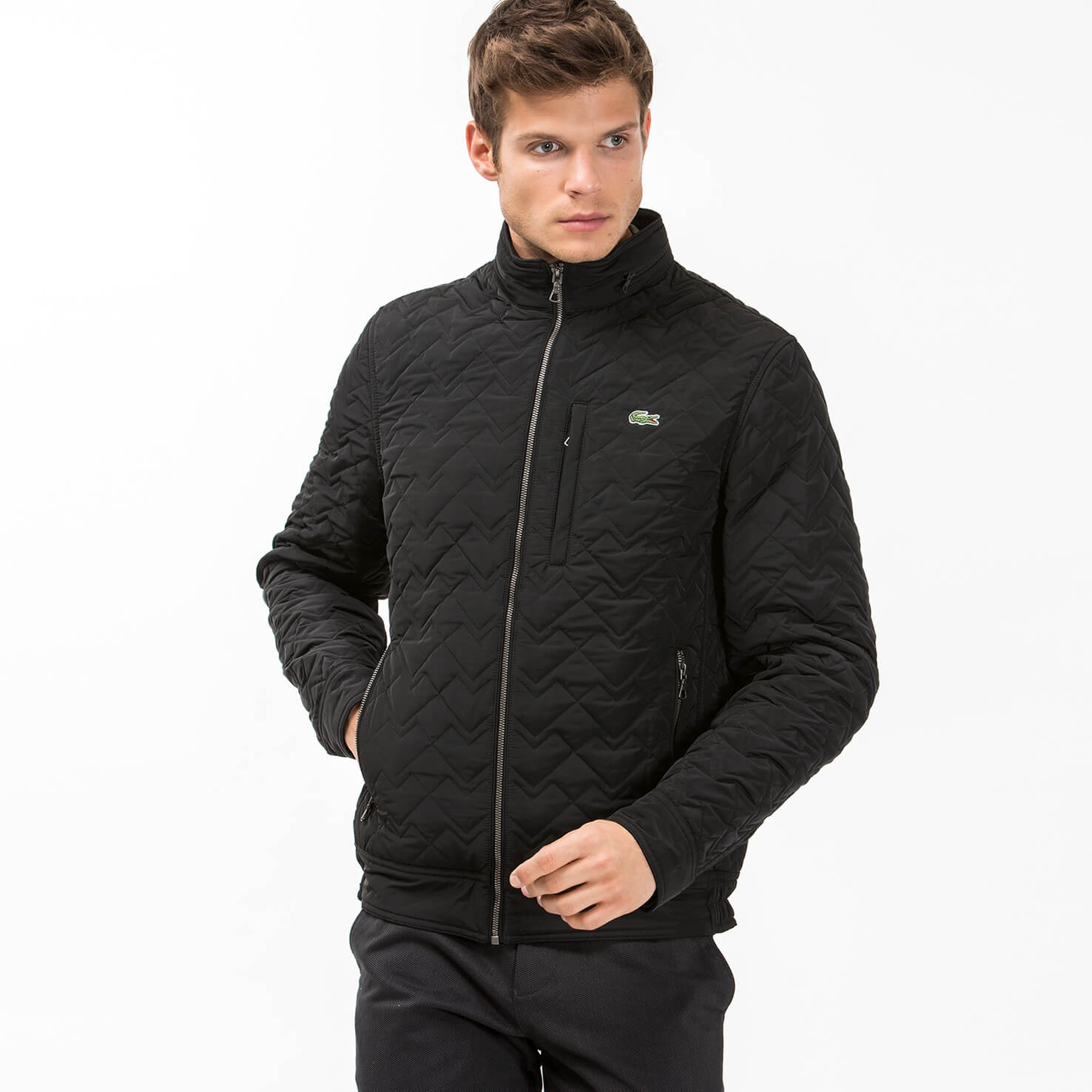 Lacoste Erkek Siyah Mont