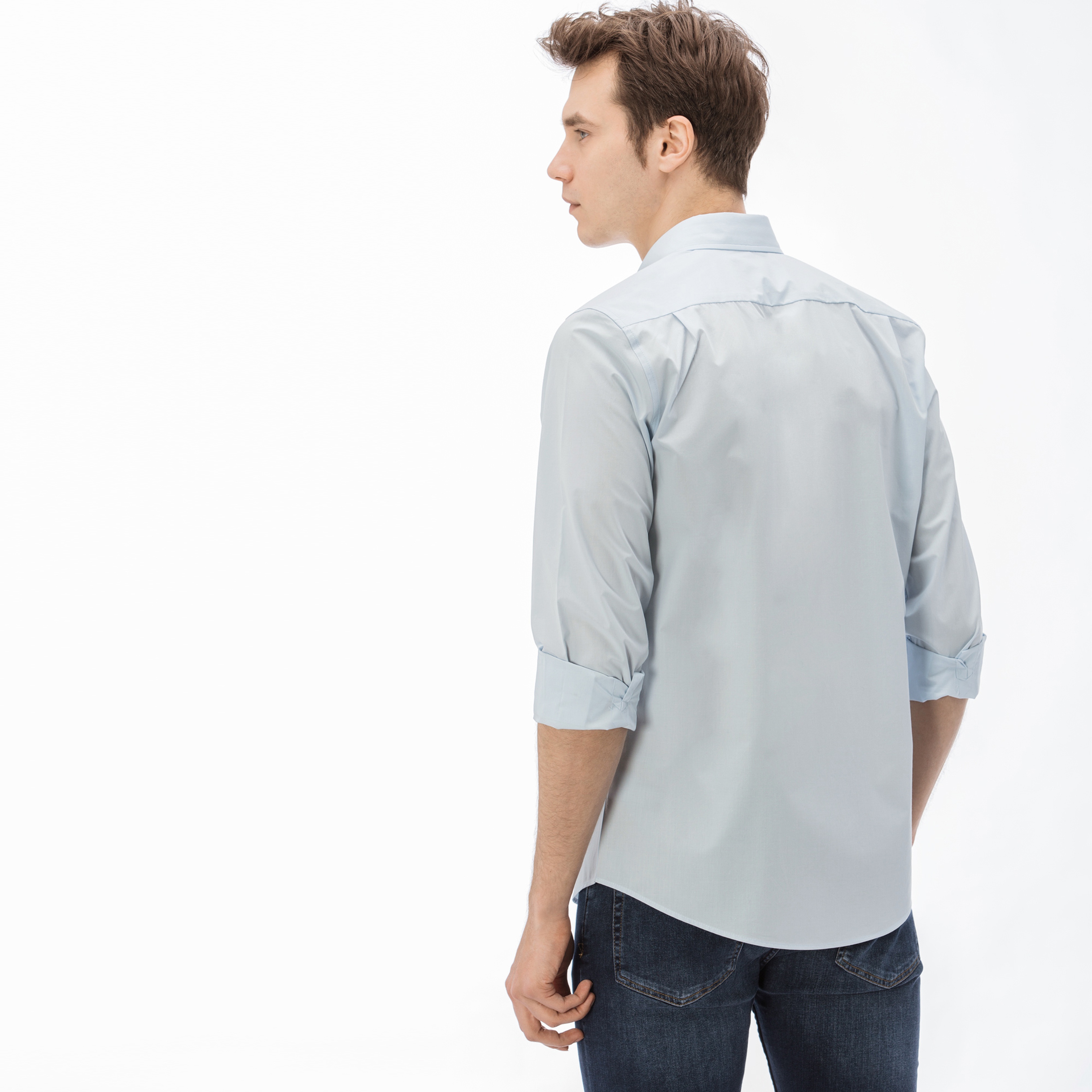 Lacoste Erkek Slim Fit Mavi Gömlek