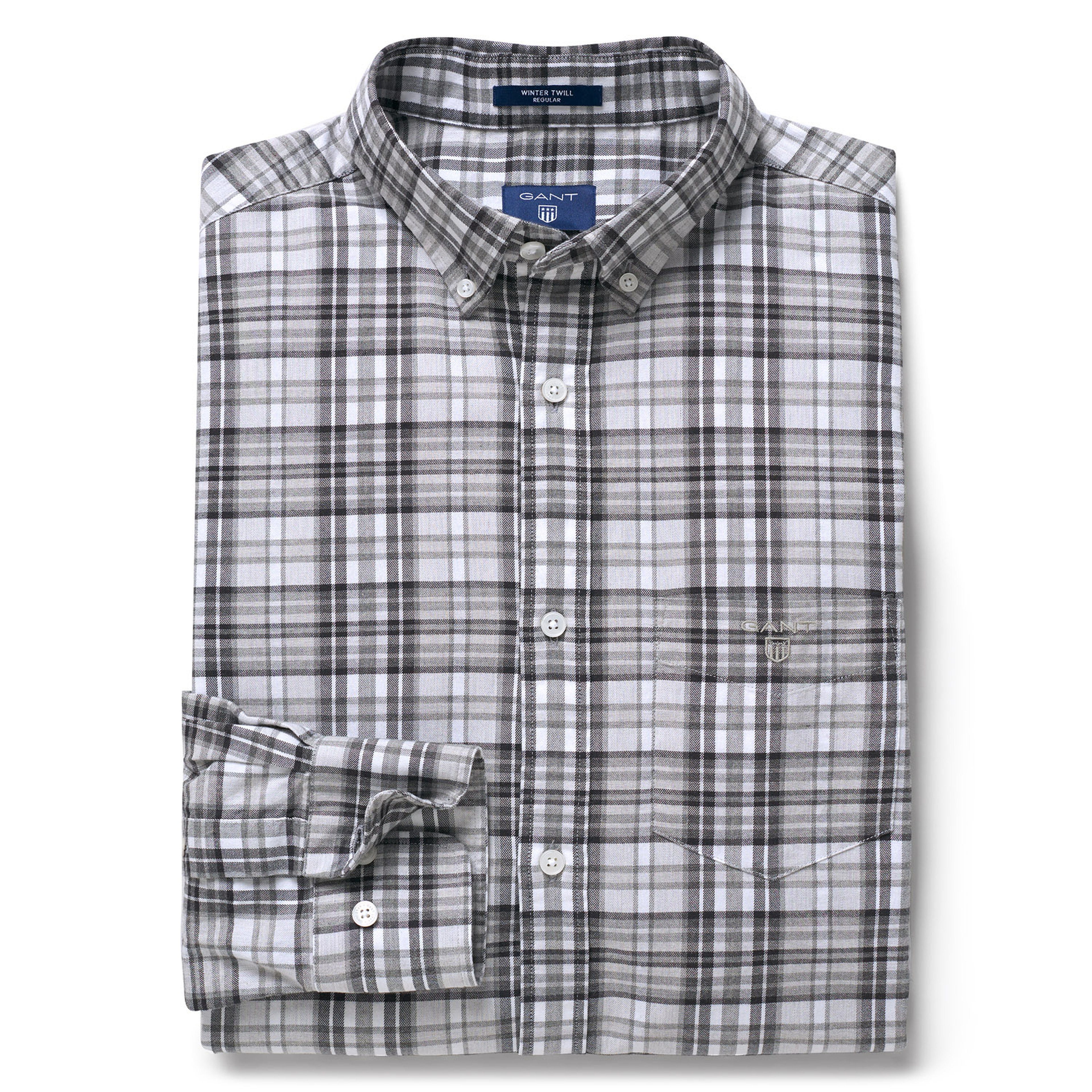 Gant Erkek Gri Regular Fit Gömlek