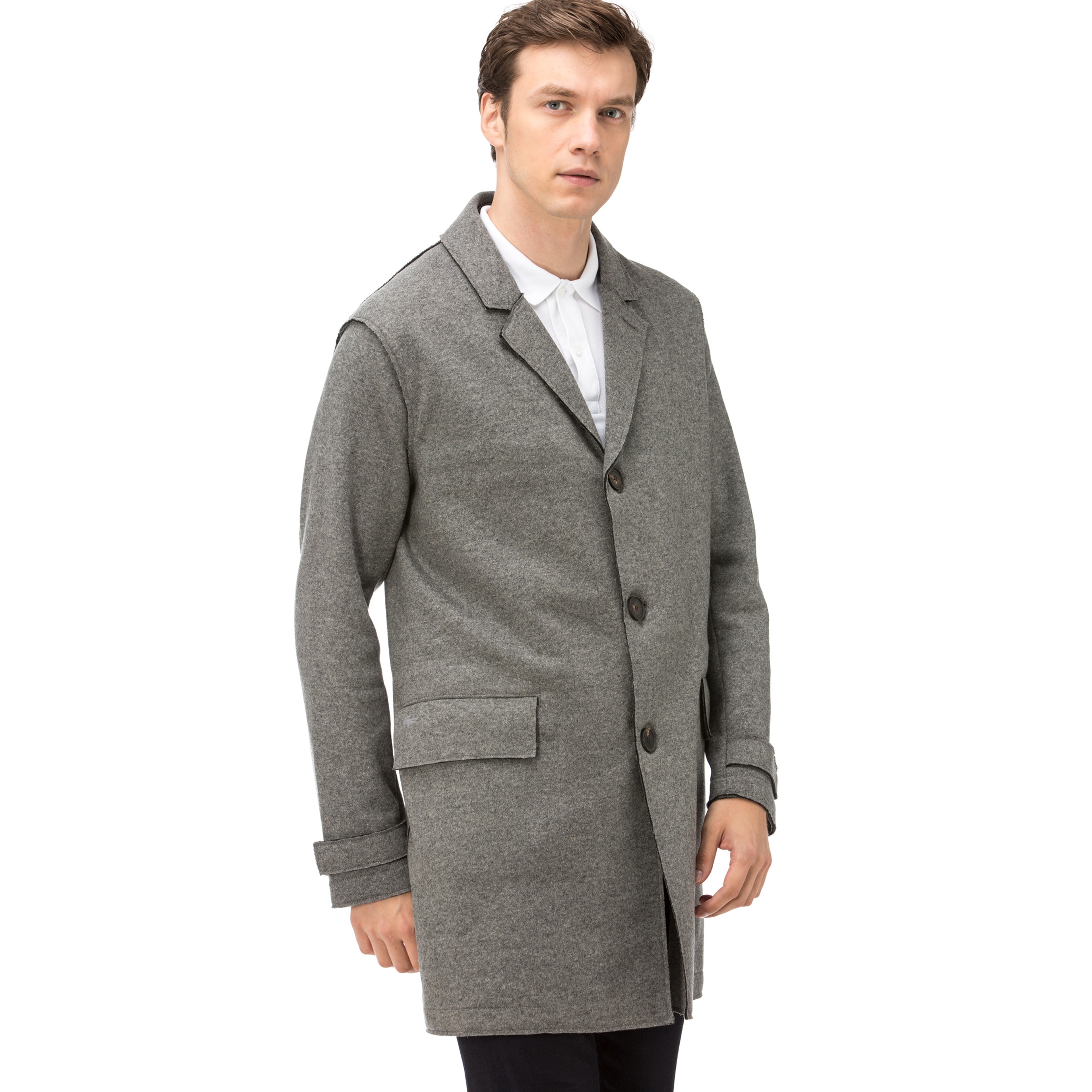 Lacoste Erkek Gri Kaban
