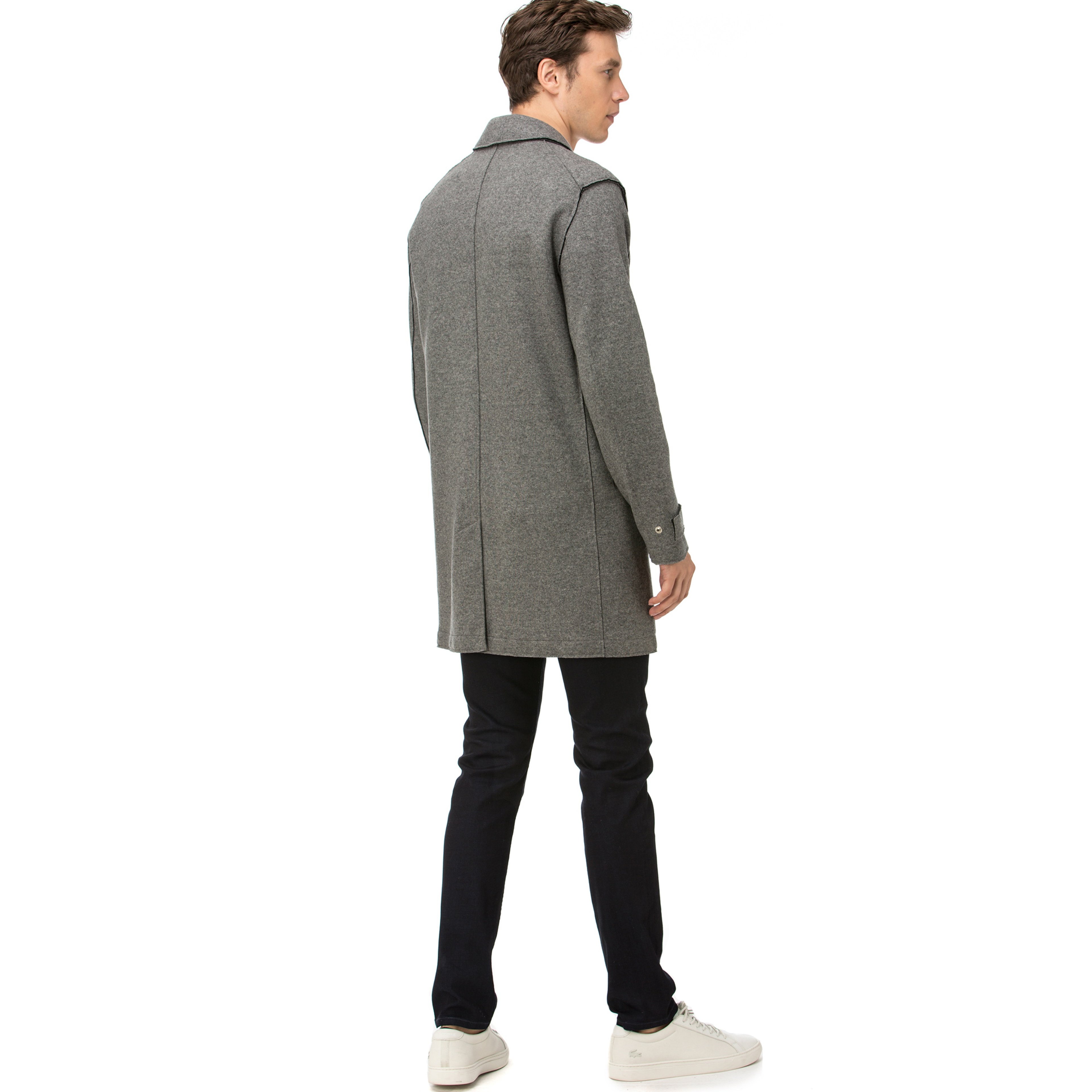 Lacoste Erkek Gri Kaban