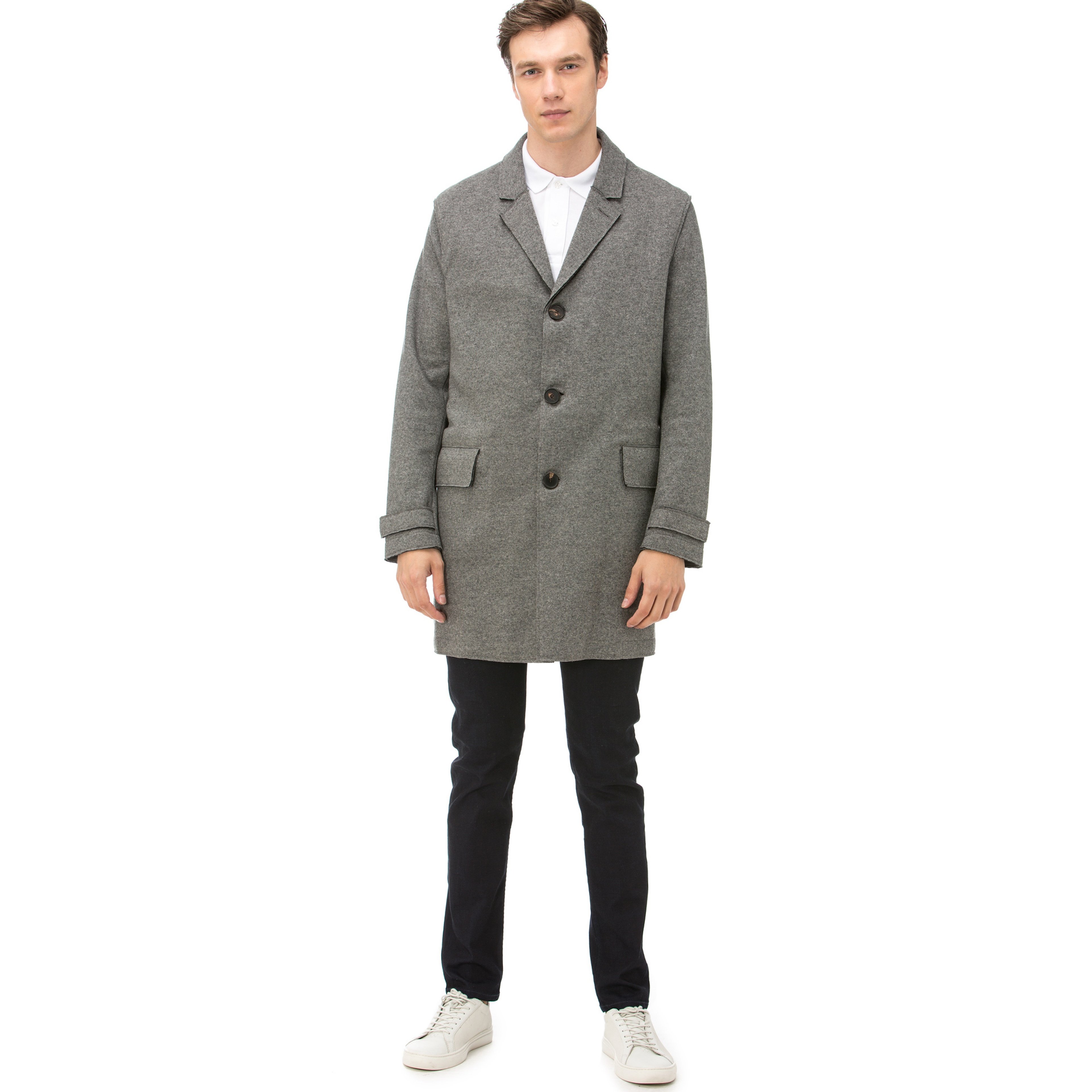 Lacoste Erkek Gri Kaban