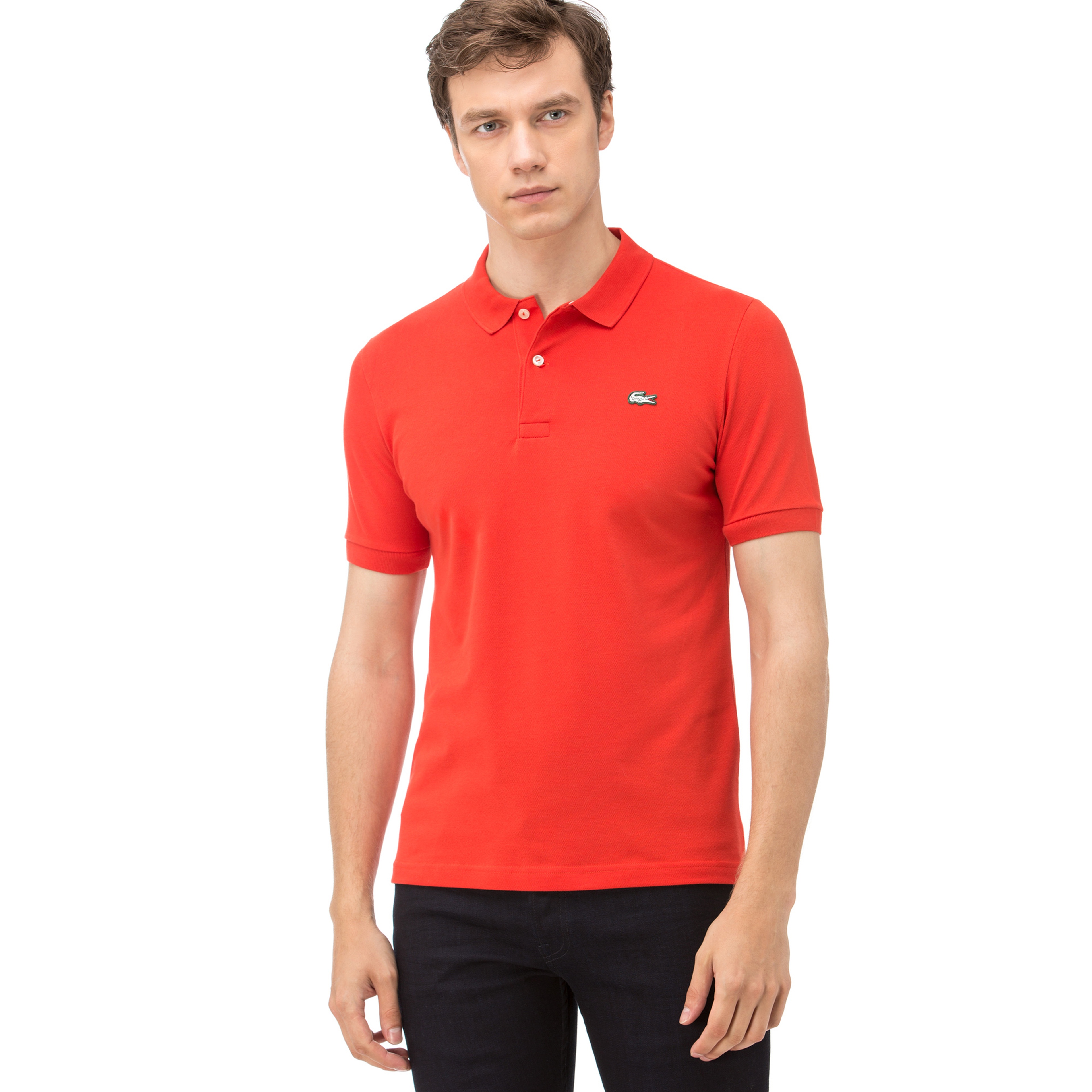 Lacoste L!ve Erkek Slim Fit Kırmızı Polo