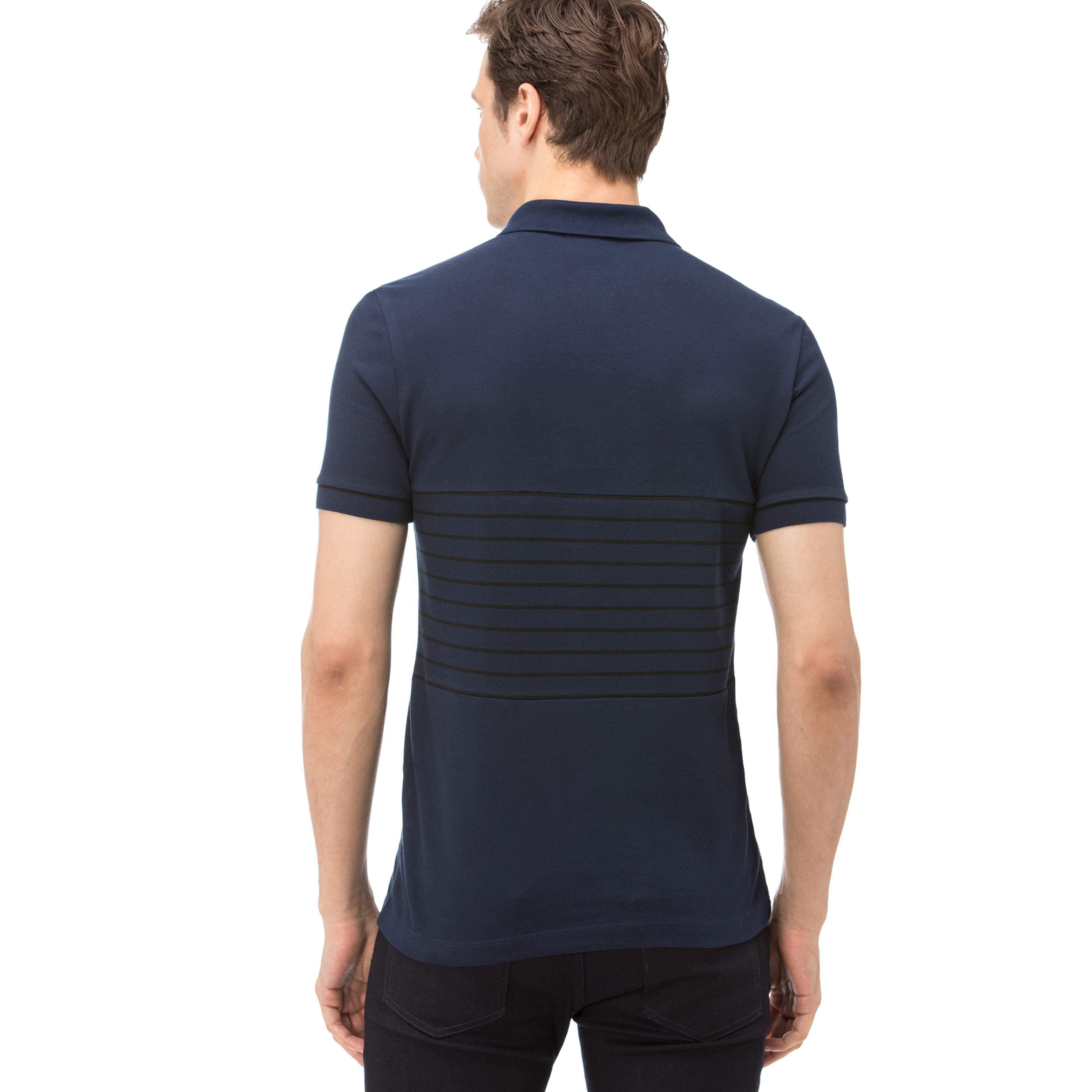Lacoste Erkek Regular Fit Çizgili Lacivert Polo