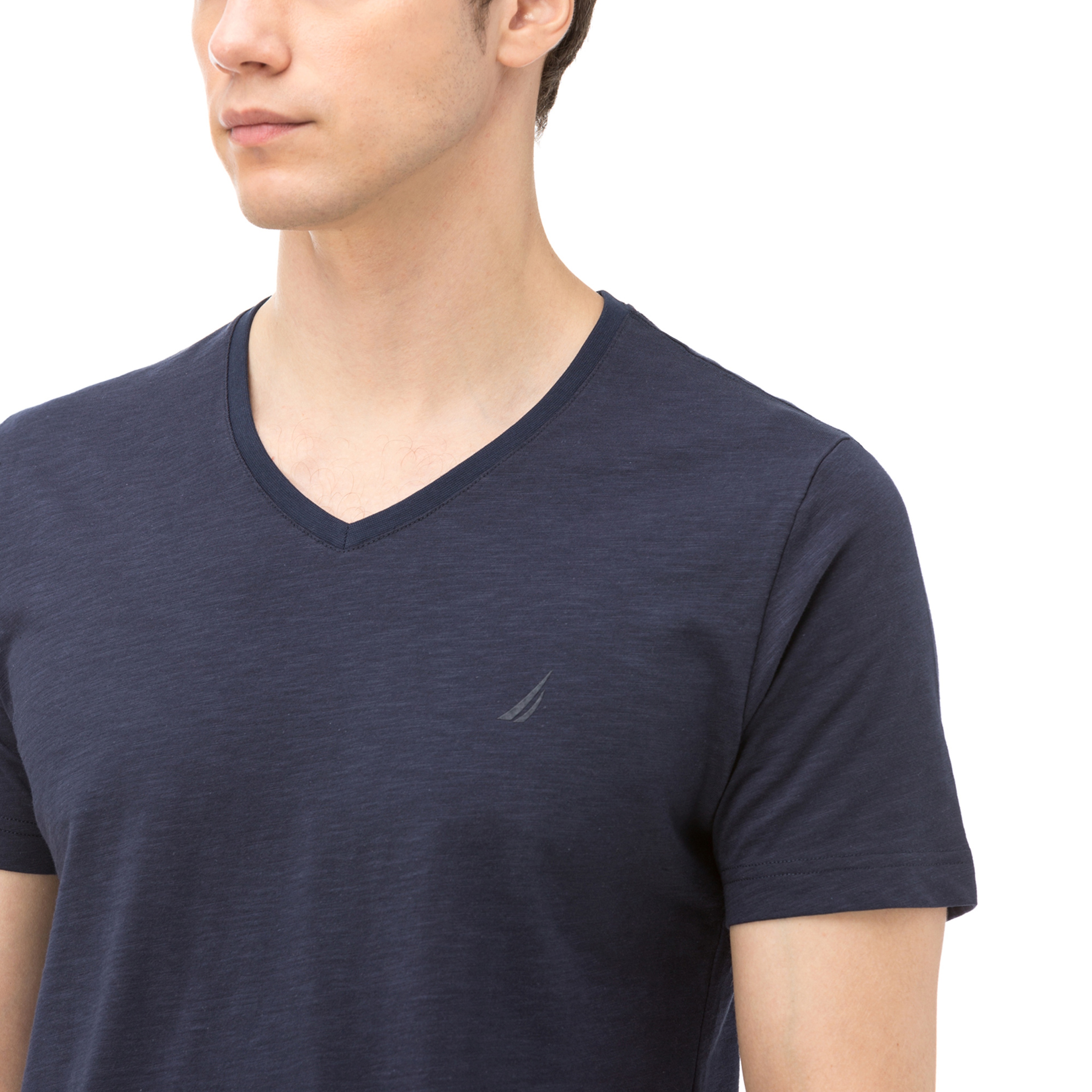 Nautica Erkek Lacivert V-Yaka T-Shirt