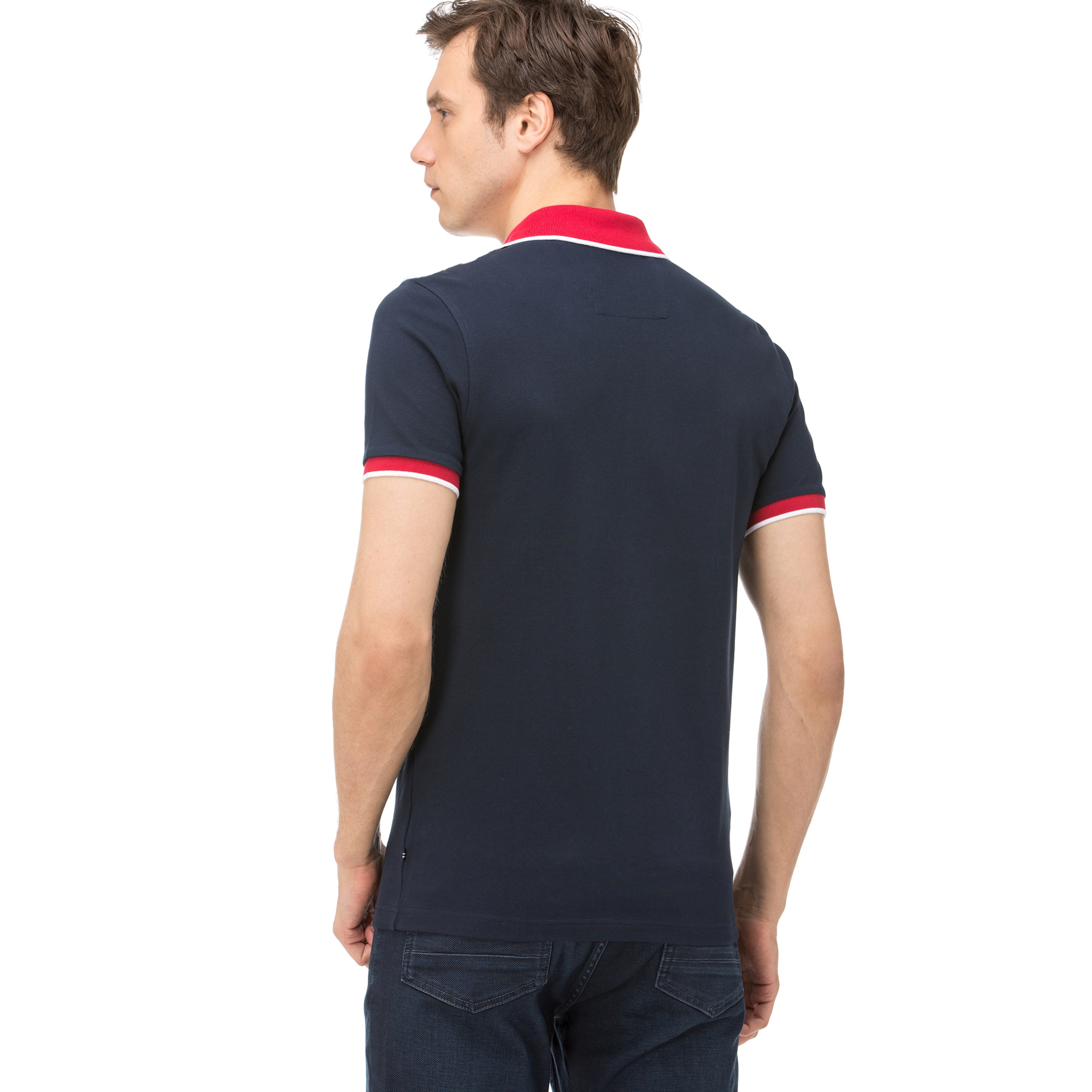 Nautica Erkek Lacivert Kısa Kollu Slim Fit Polo
