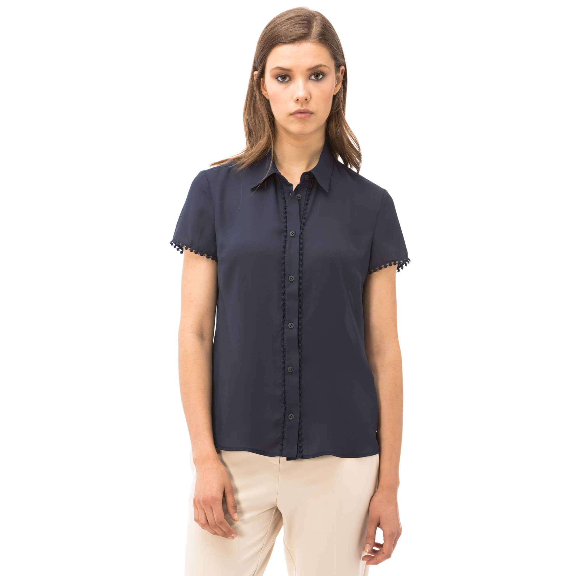 Nautica Kadın Lacivert Klasik Fit  Gömlek