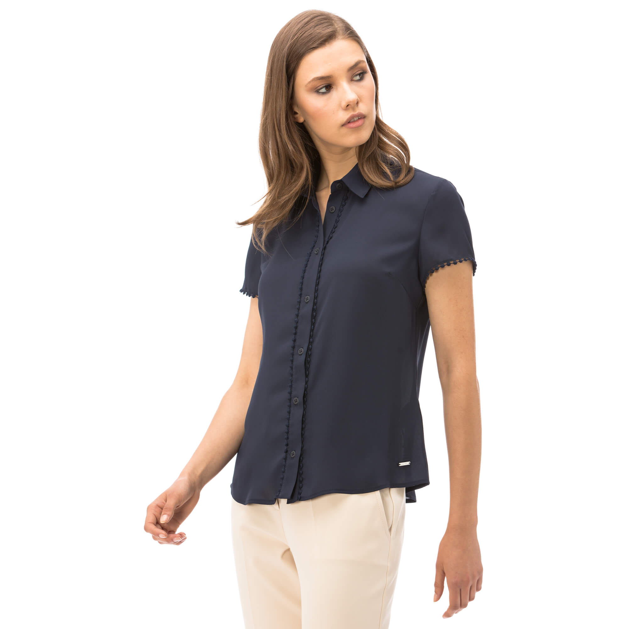 Nautica Kadın Lacivert Klasik Fit  Gömlek