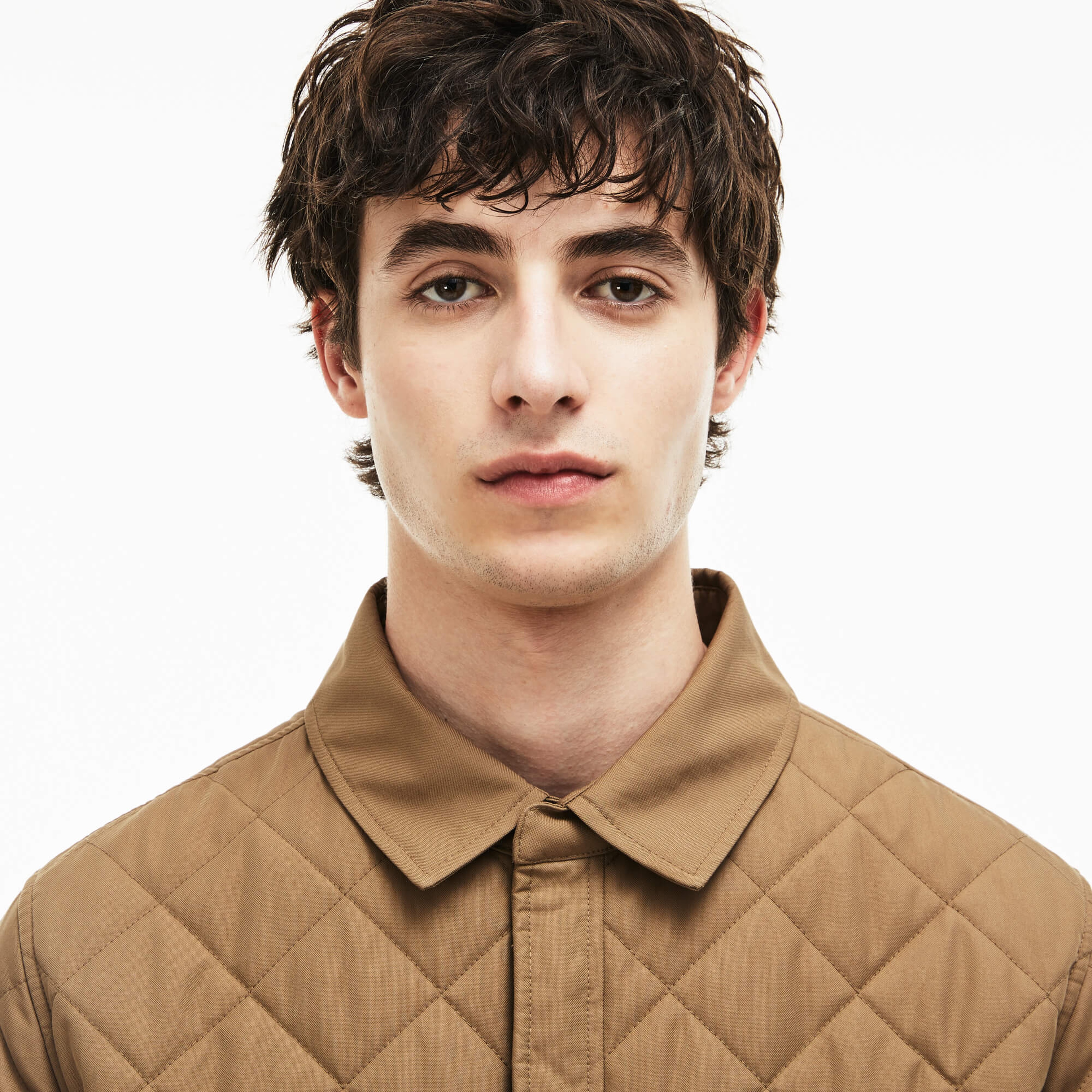 Lacoste Erkek Kapitone Kahverengi Mont