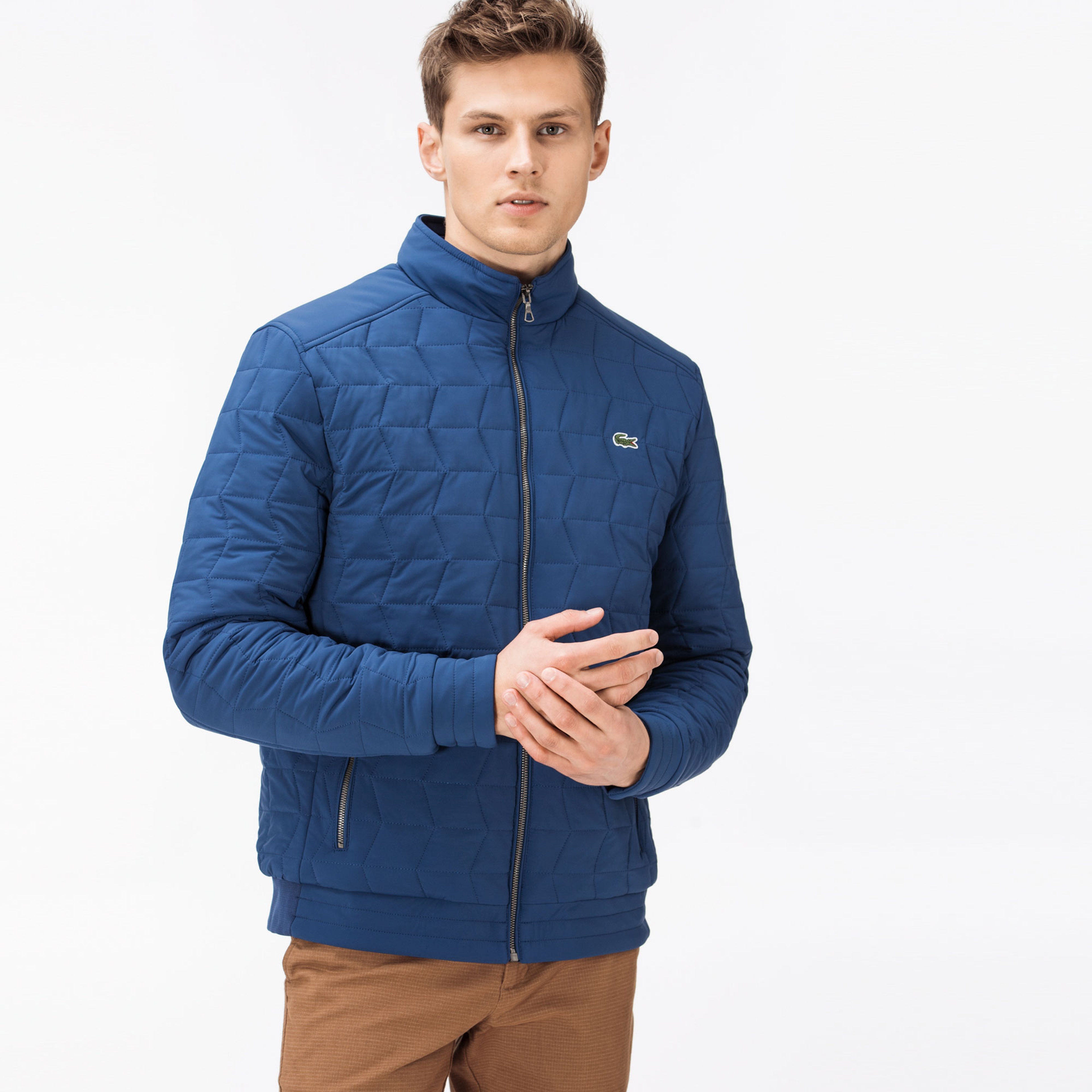 Lacoste Erkek Saks Kapitone Mont