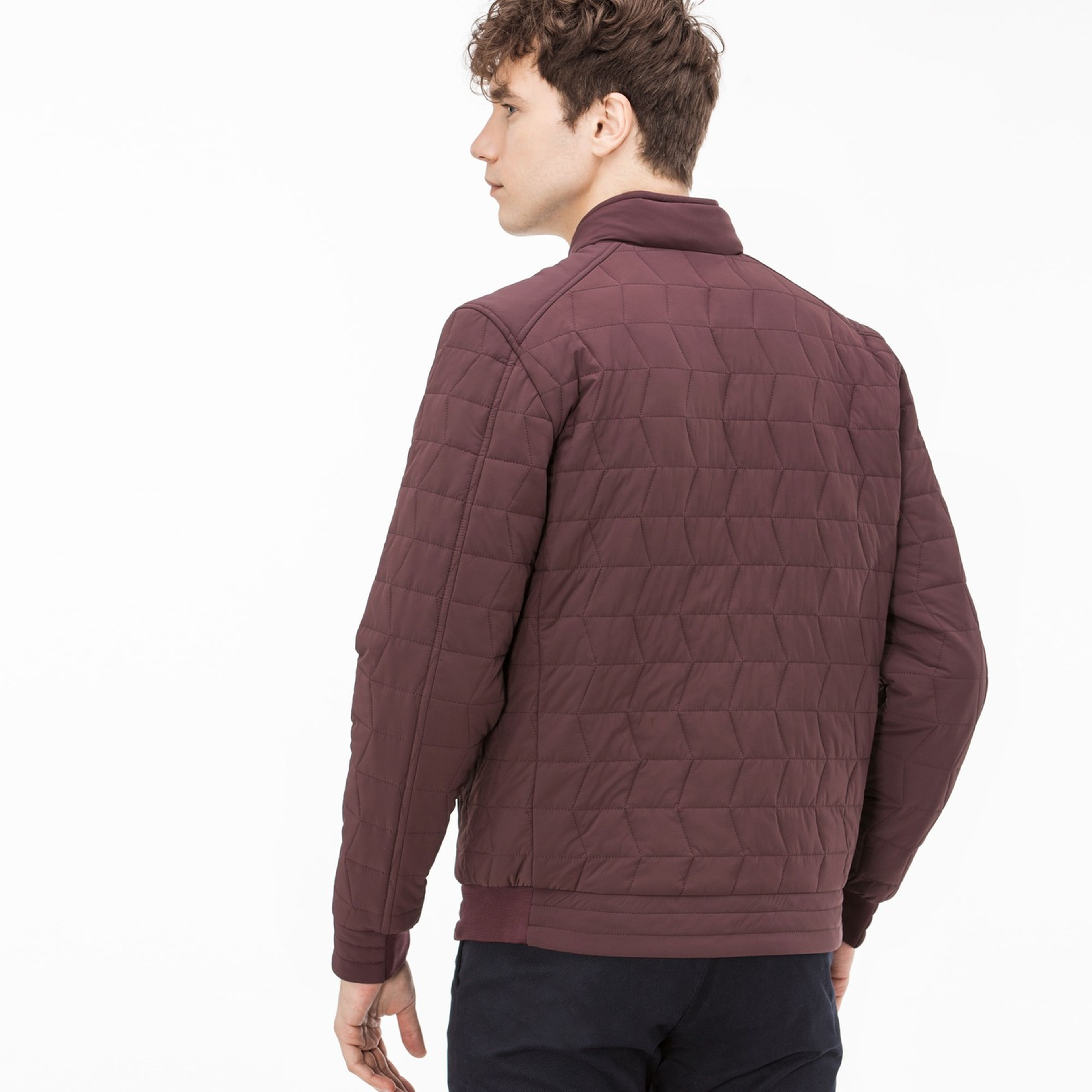 Lacoste Erkek Bordo Kapitone Mont