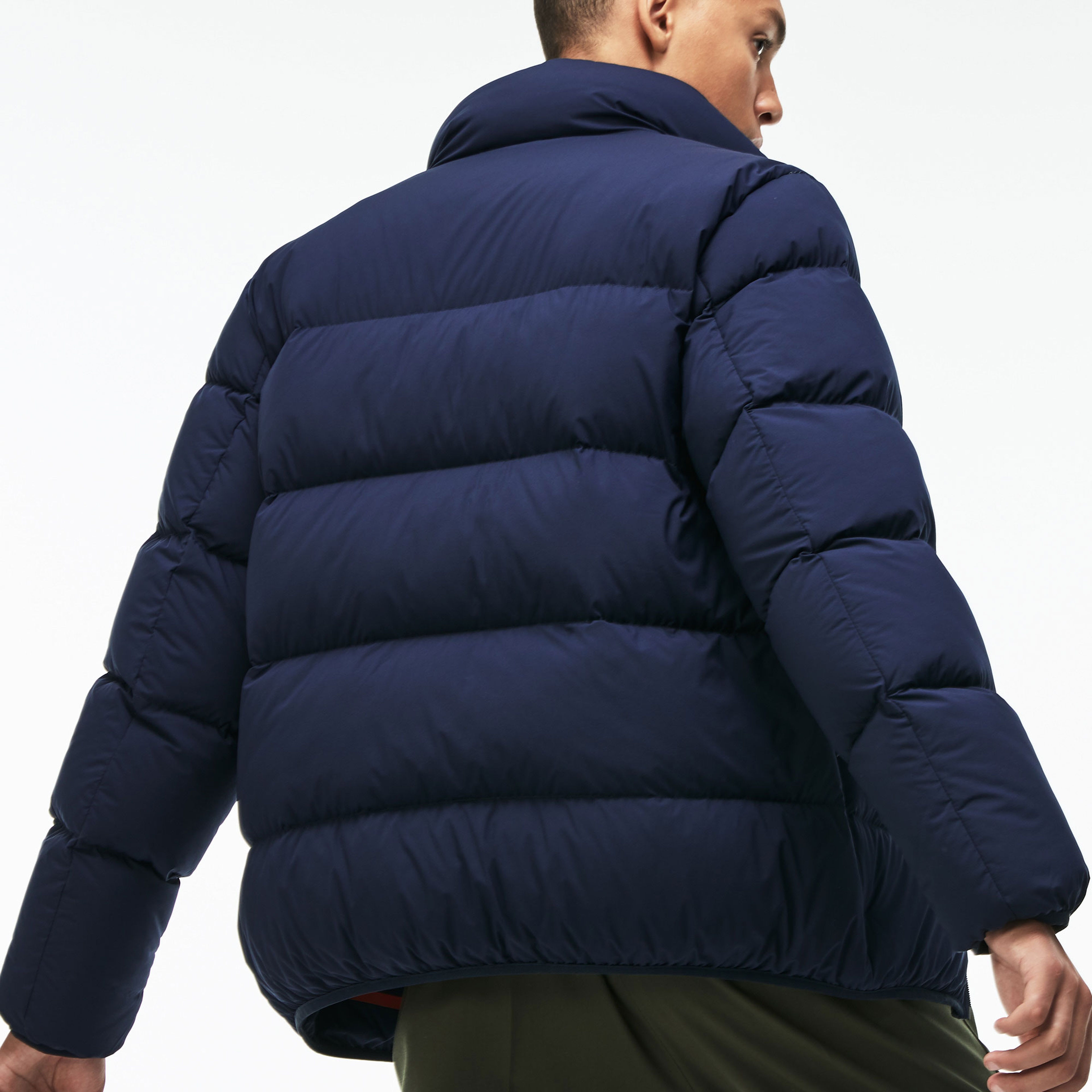 Lacoste Erkek Lacivert Kapitone Mont