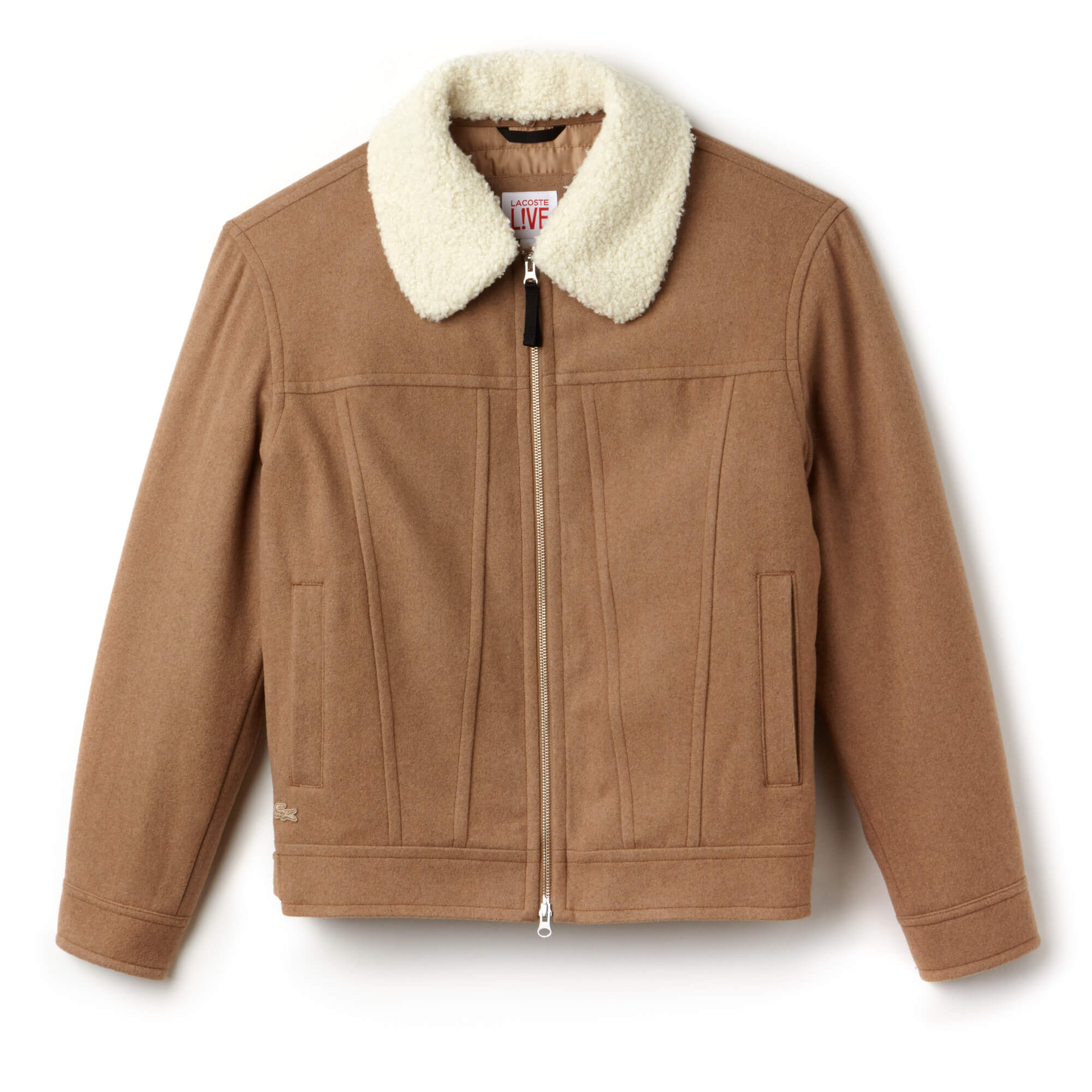 Lacoste L!VE Unisex Taba Yakası Kürklü Mont