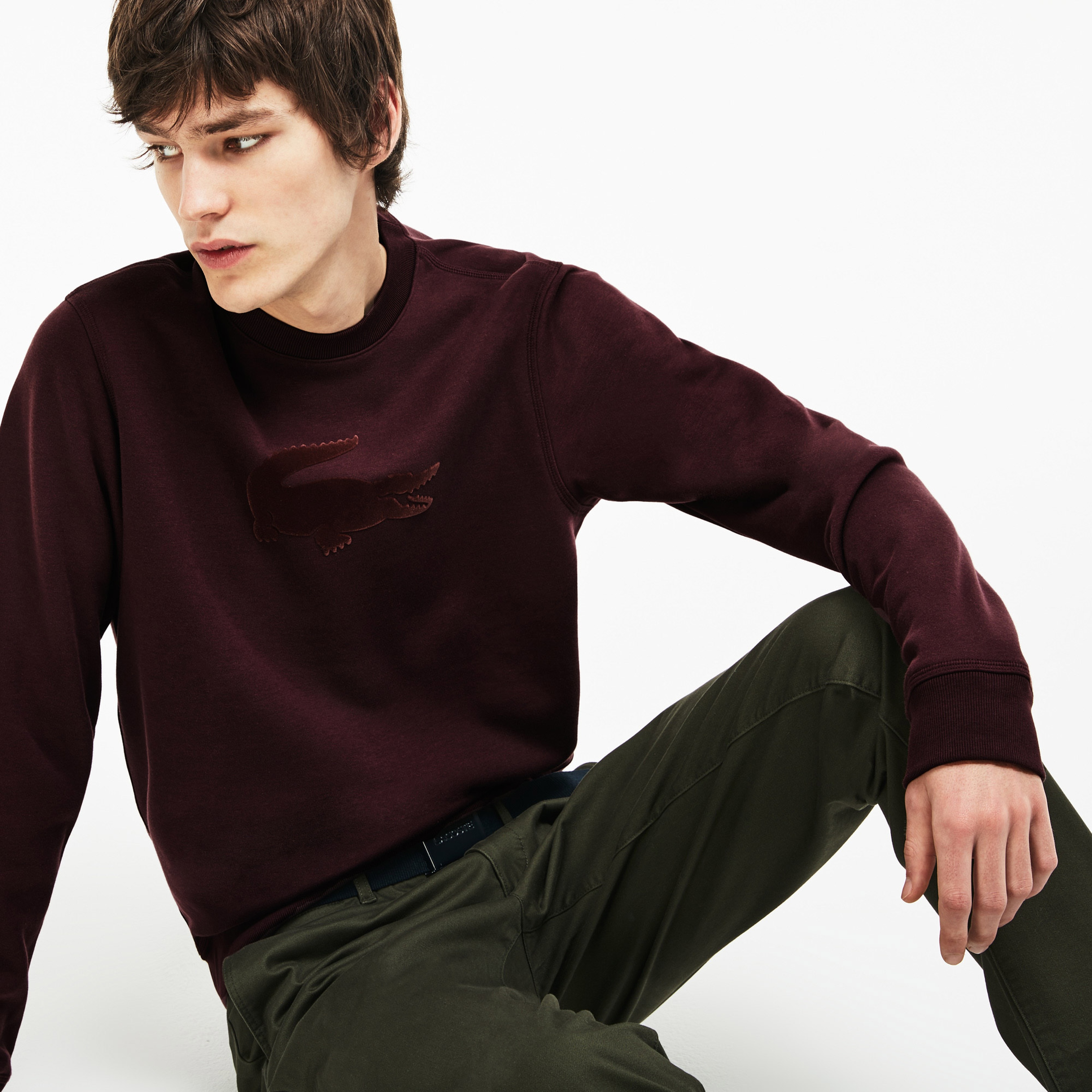 Lacoste Erkek Bordo Sweatshirt