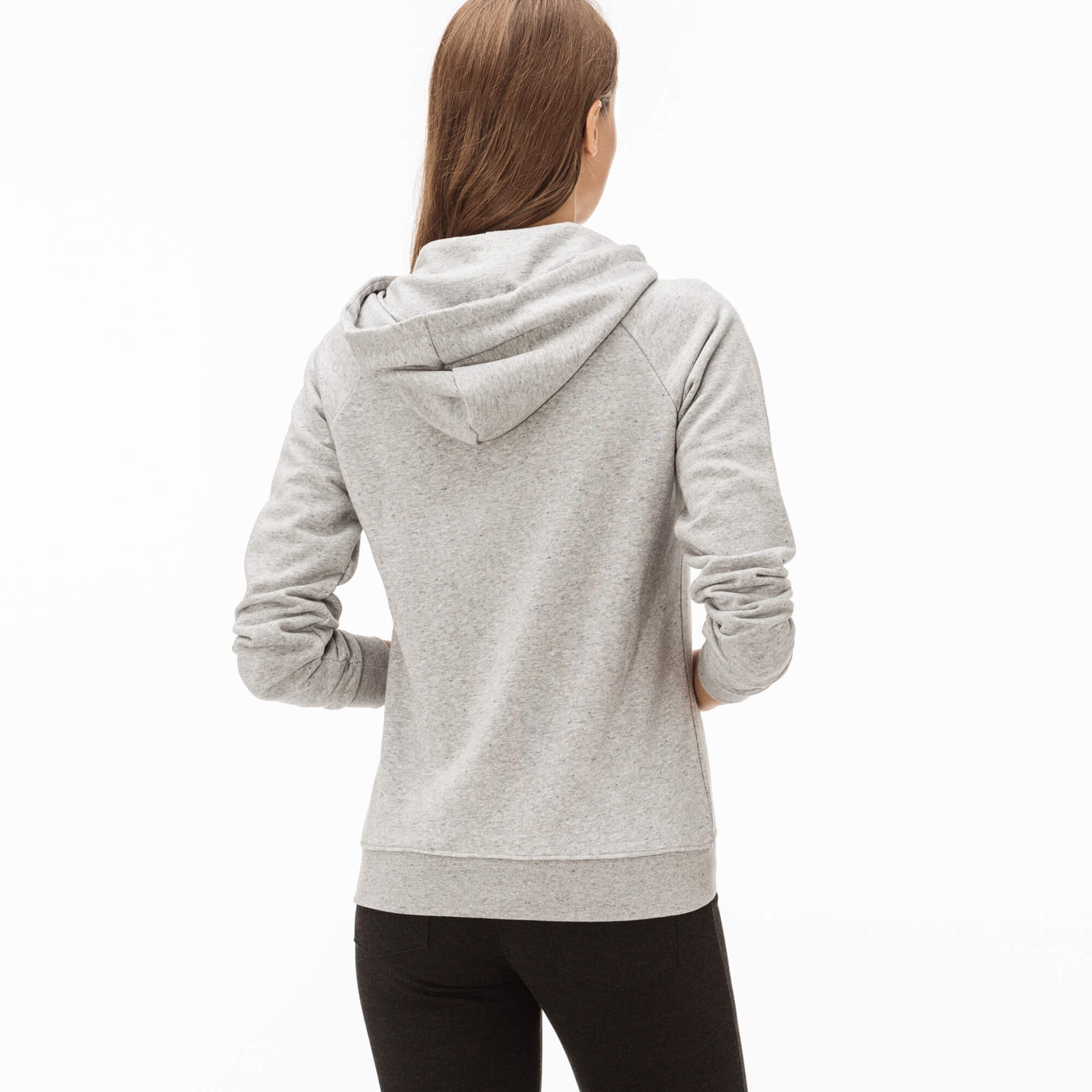 Lacoste Kadın Gri Kapüşonlu Sweatshirt