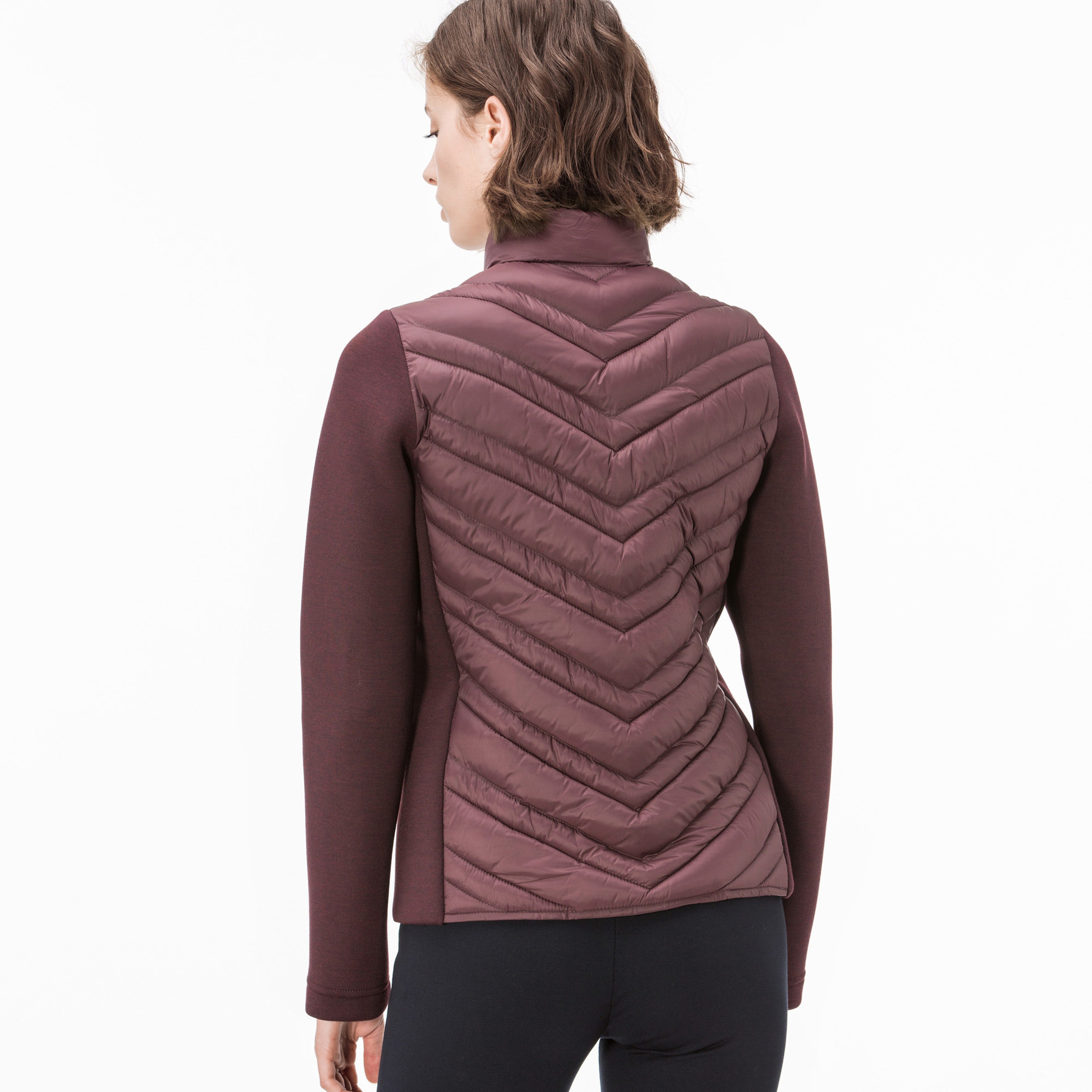 Lacoste Kadın Bordo Kapitone Detaylı Fermuarlı Polar Sweatshirt