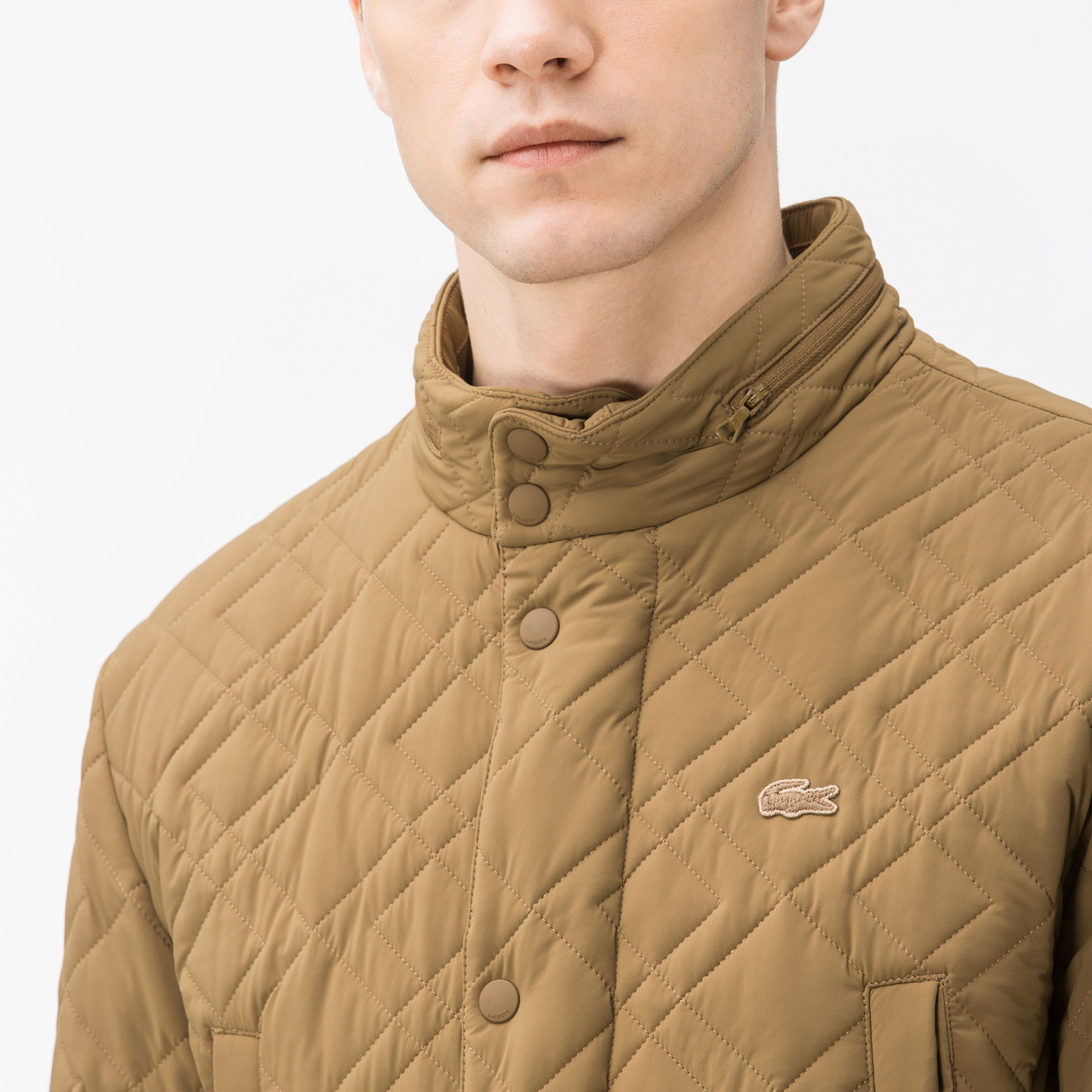 Lacoste Erkek Kahverengi Kapitone Mont