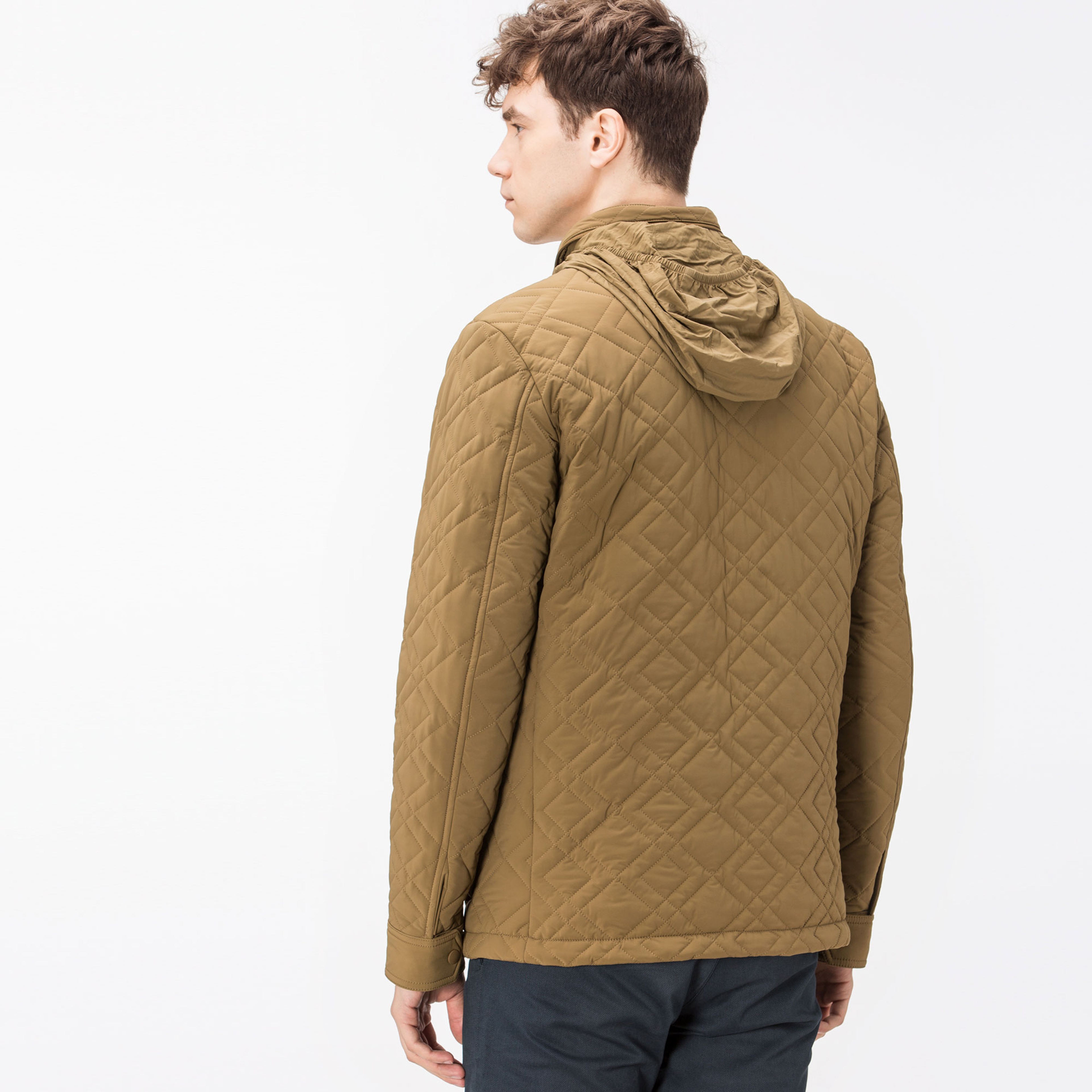 Lacoste Erkek Kahverengi Kapitone Mont