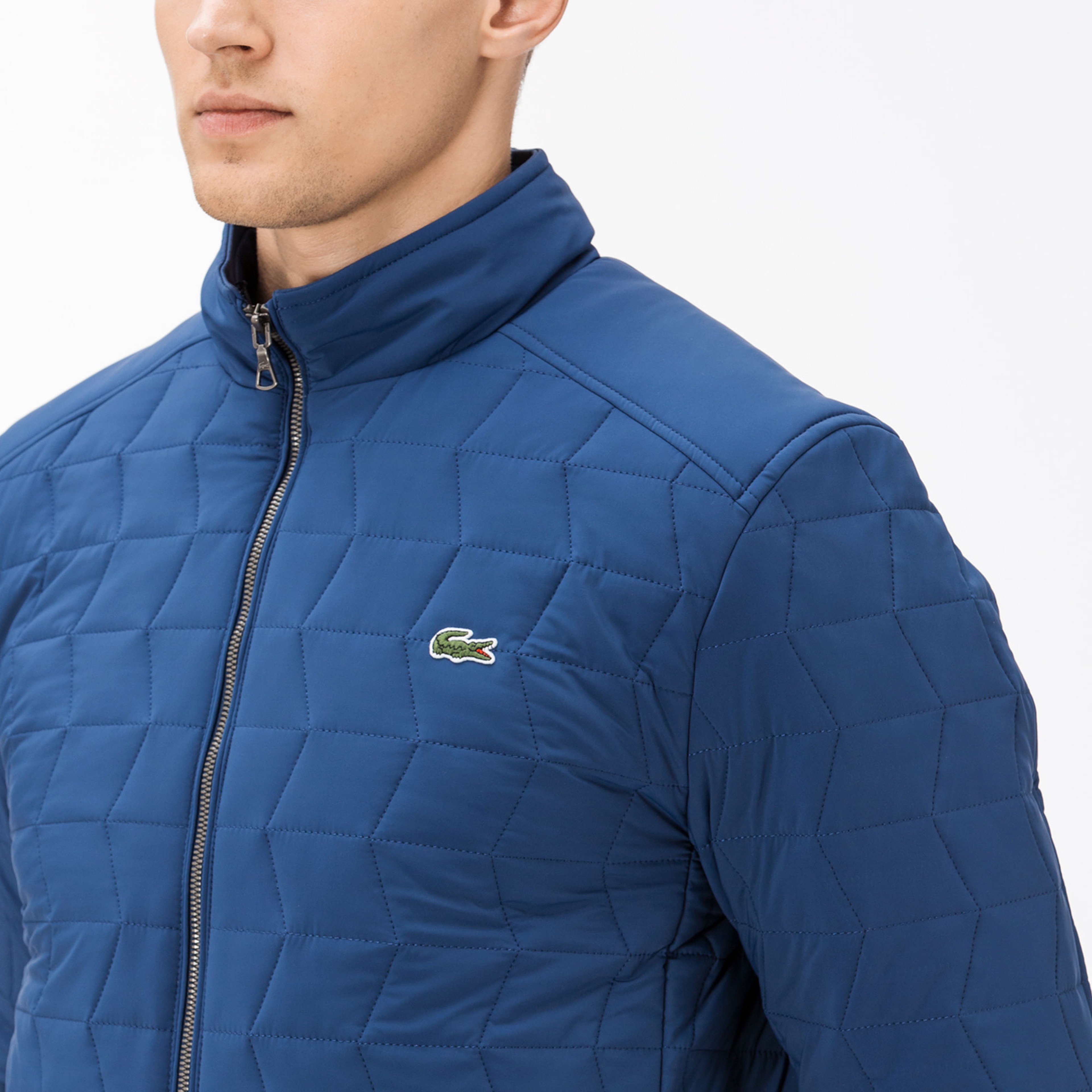 Lacoste Erkek Saks Kapitone Mont