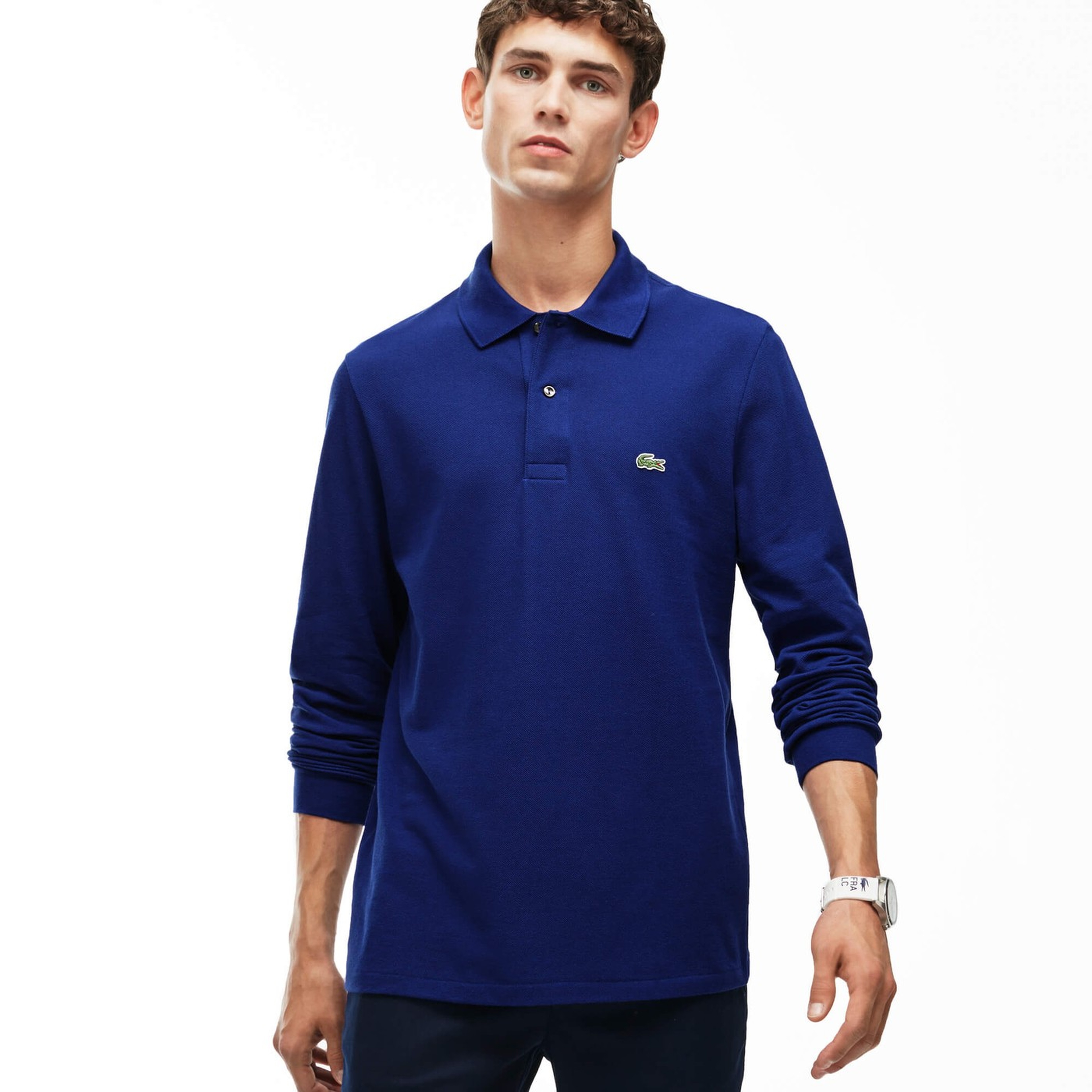 Lacoste Erkek Klasik Fit Uzun Kollu Lacivert Polo