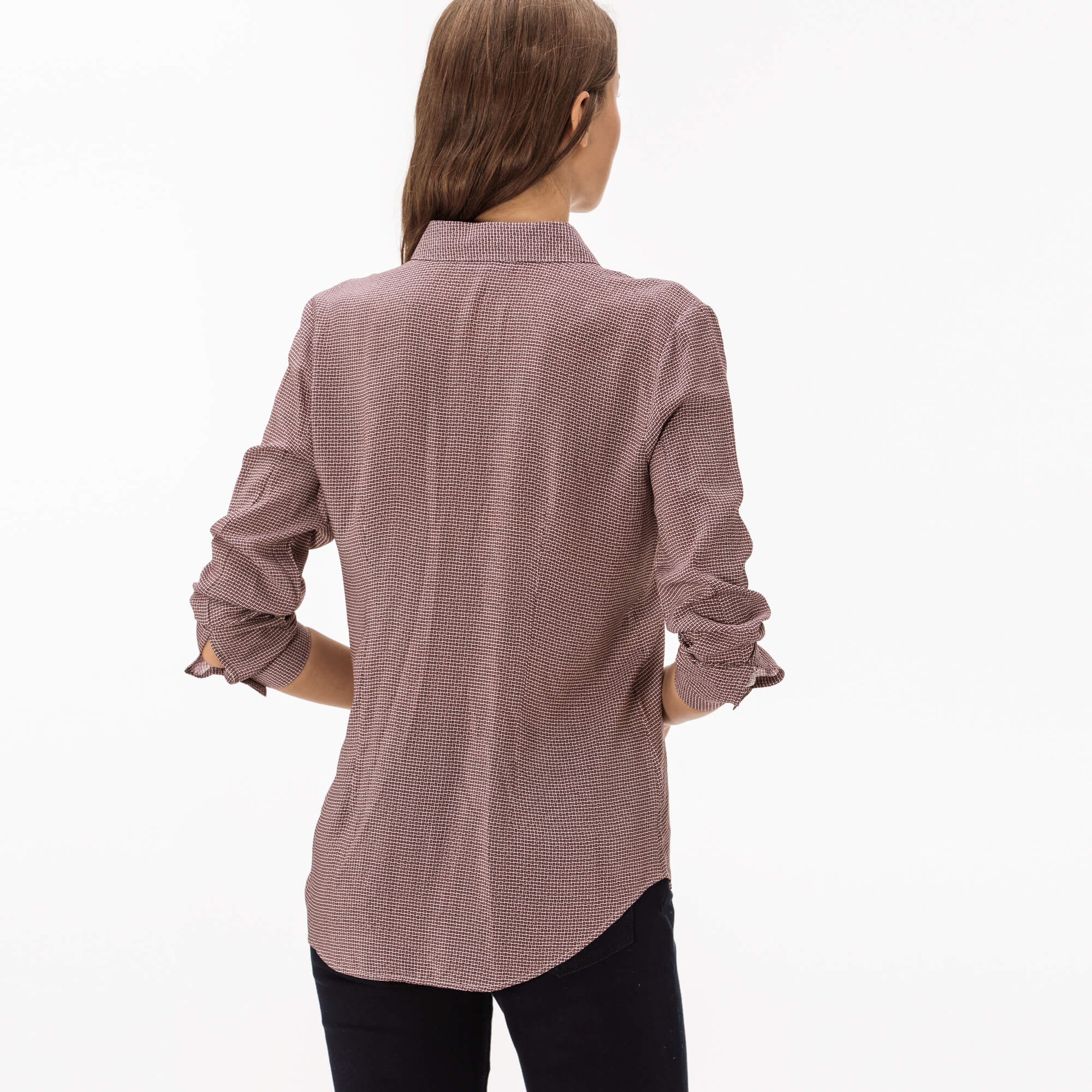 Lacoste Kadın Bordo Gömlek