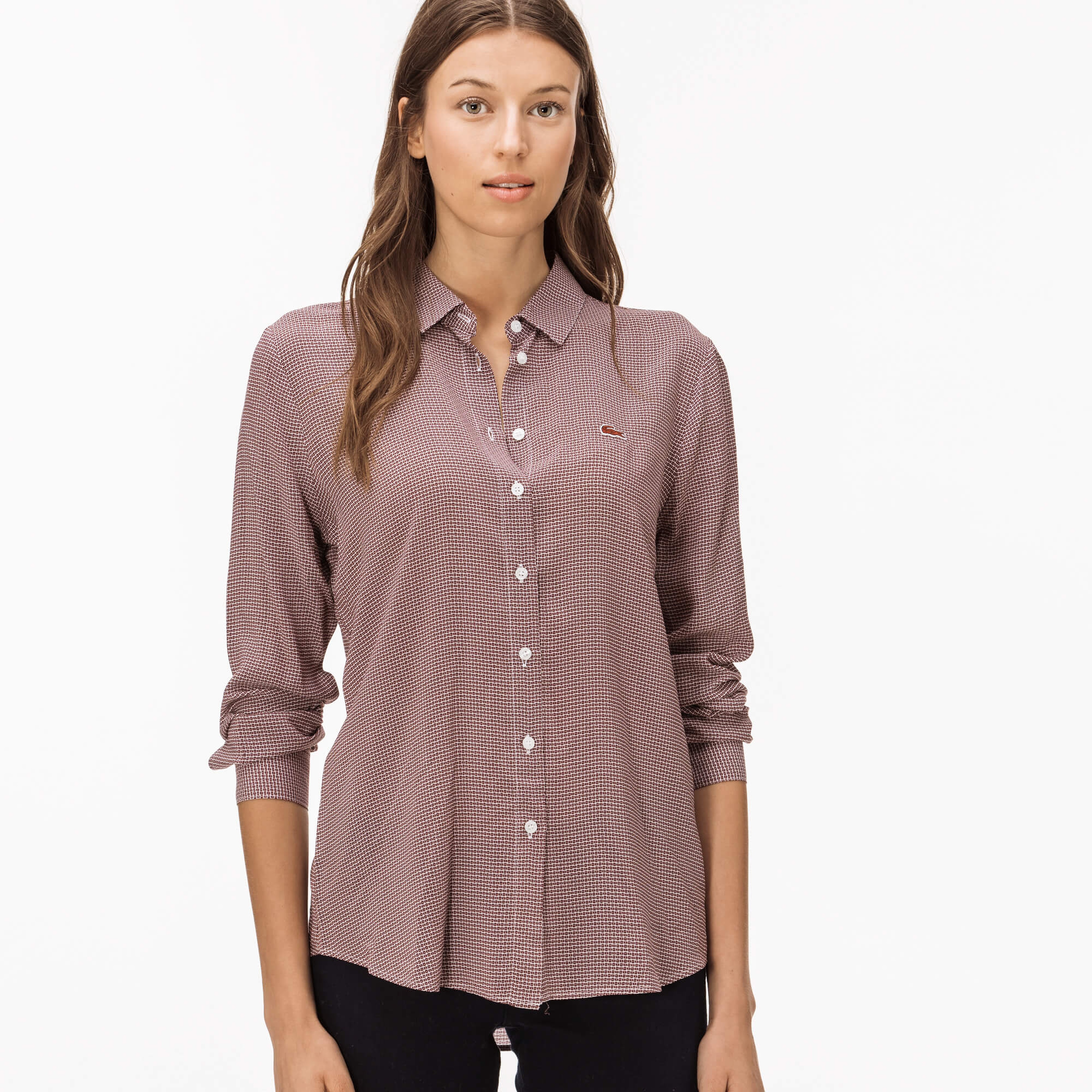 Lacoste Kadın Bordo Gömlek