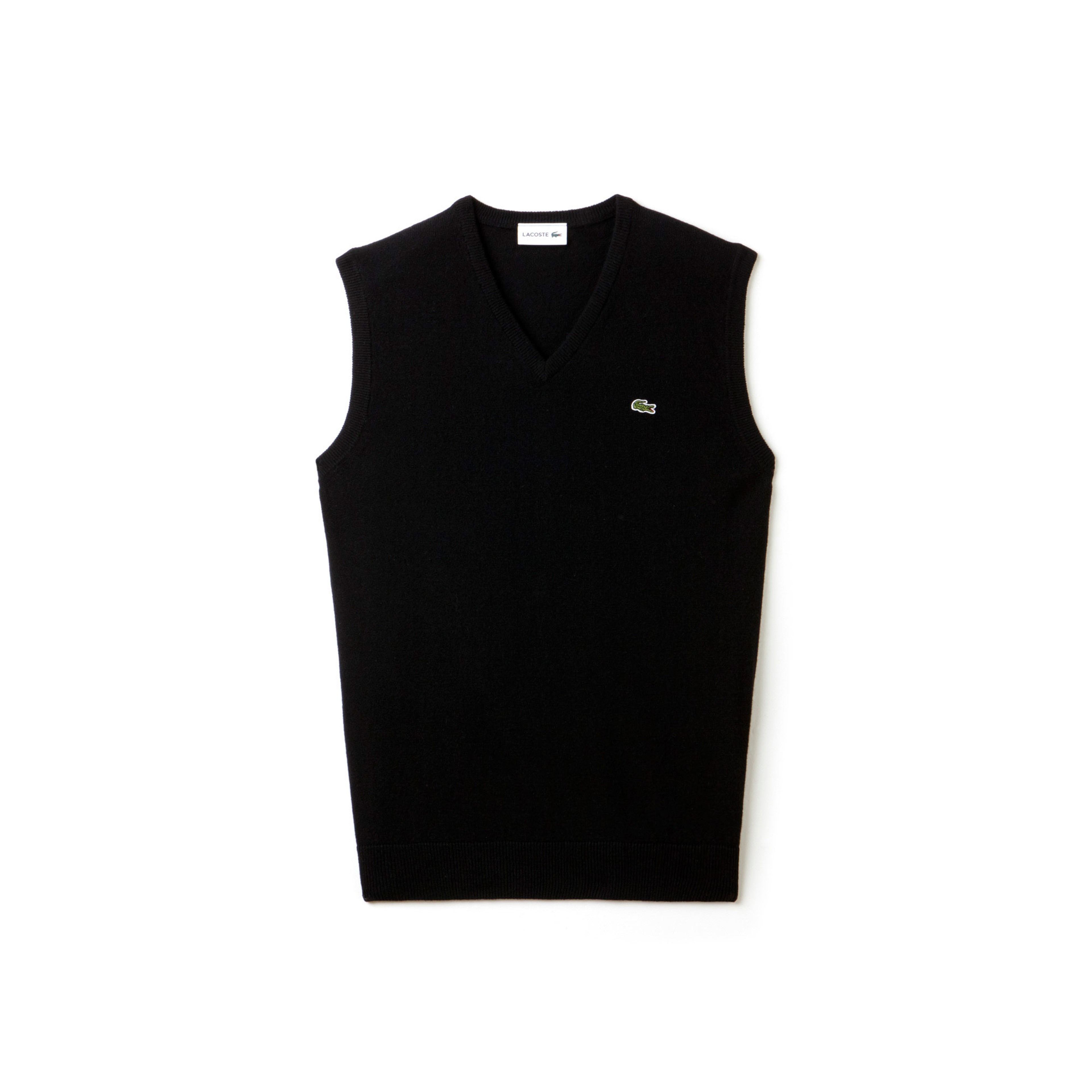 Lacoste Erkek V Yaka Yün Siyah Süveter