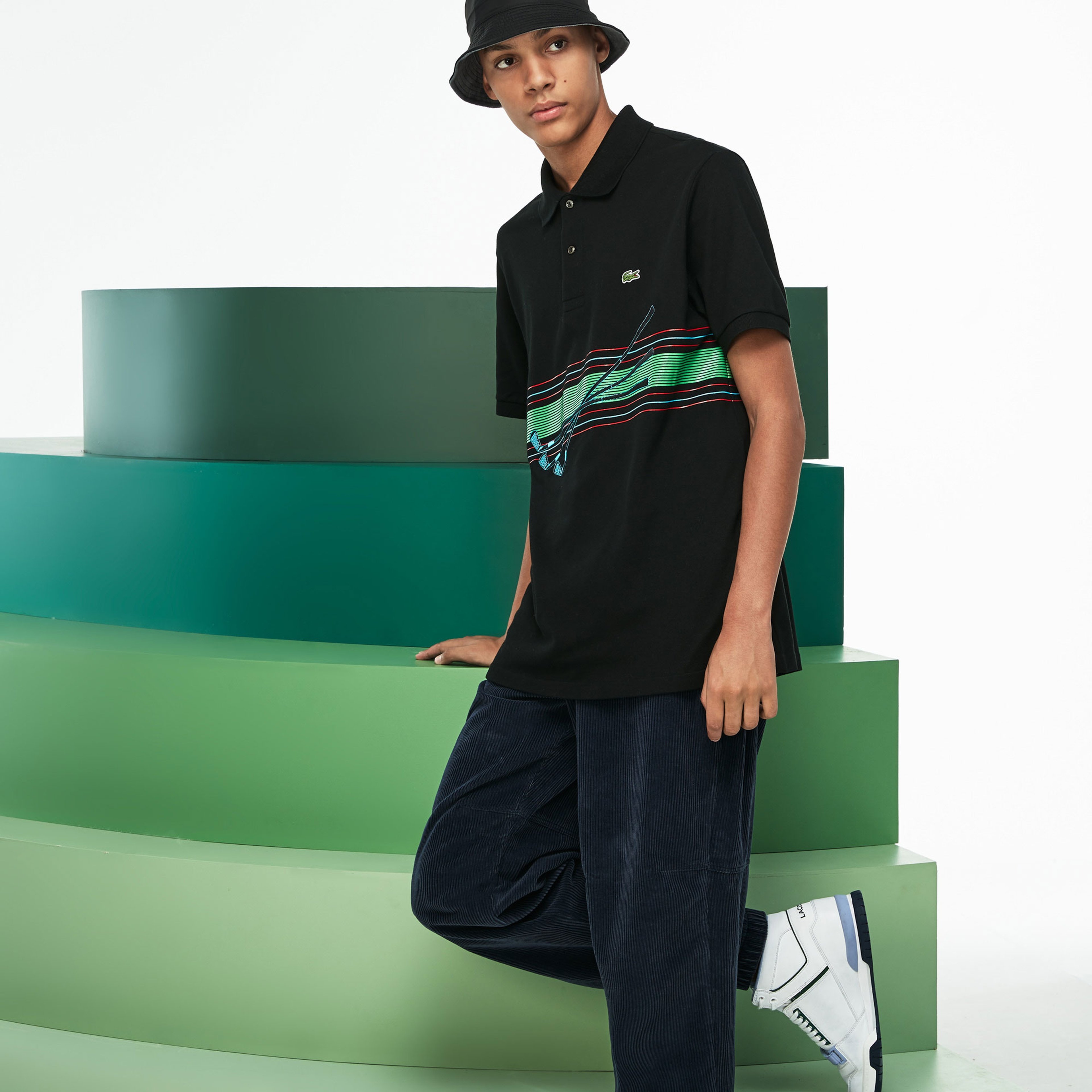 Lacoste Fashion Show Erkek Regular Fit Siyah Polo